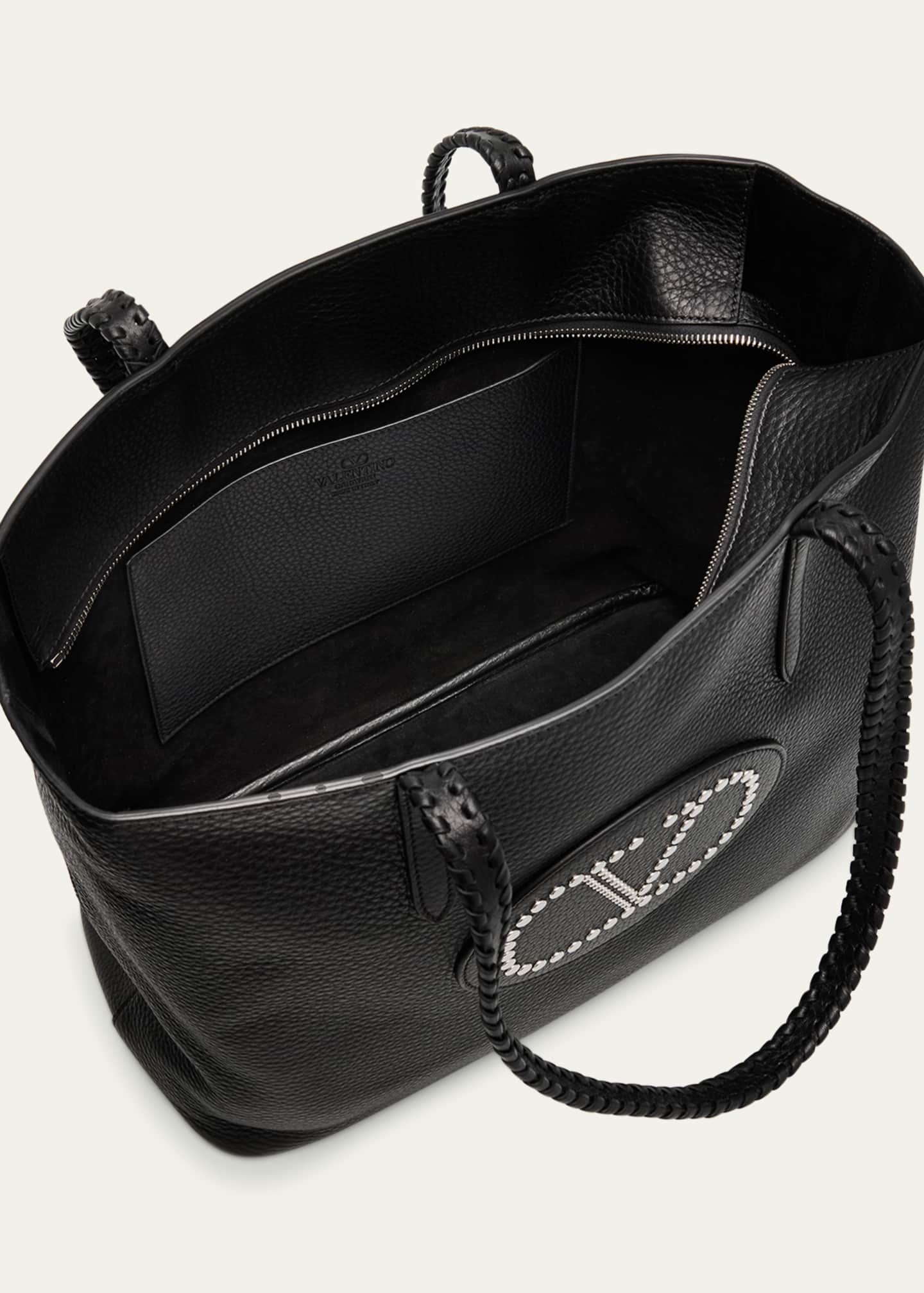 Avec Toi Rivet VLOGO Leather Tote Bag