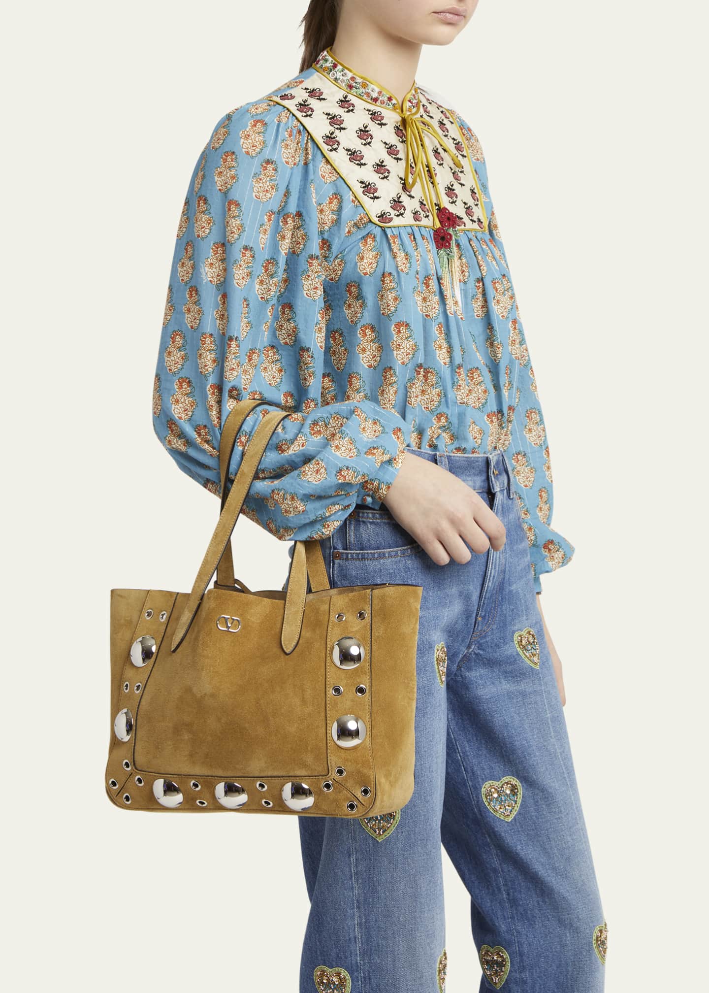 Valentino Garavani Nellcote Studded Leather Mini Tote Bag Image 2 of 5