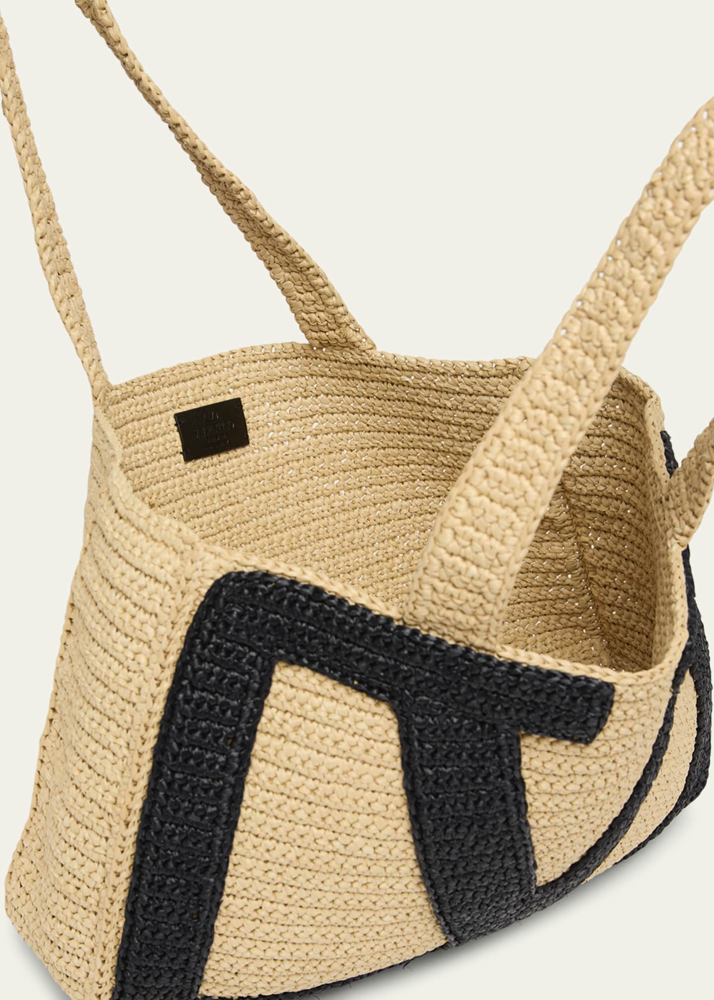 Valentino Garavani Viva Superstar Crochet Raffia Large Tote
