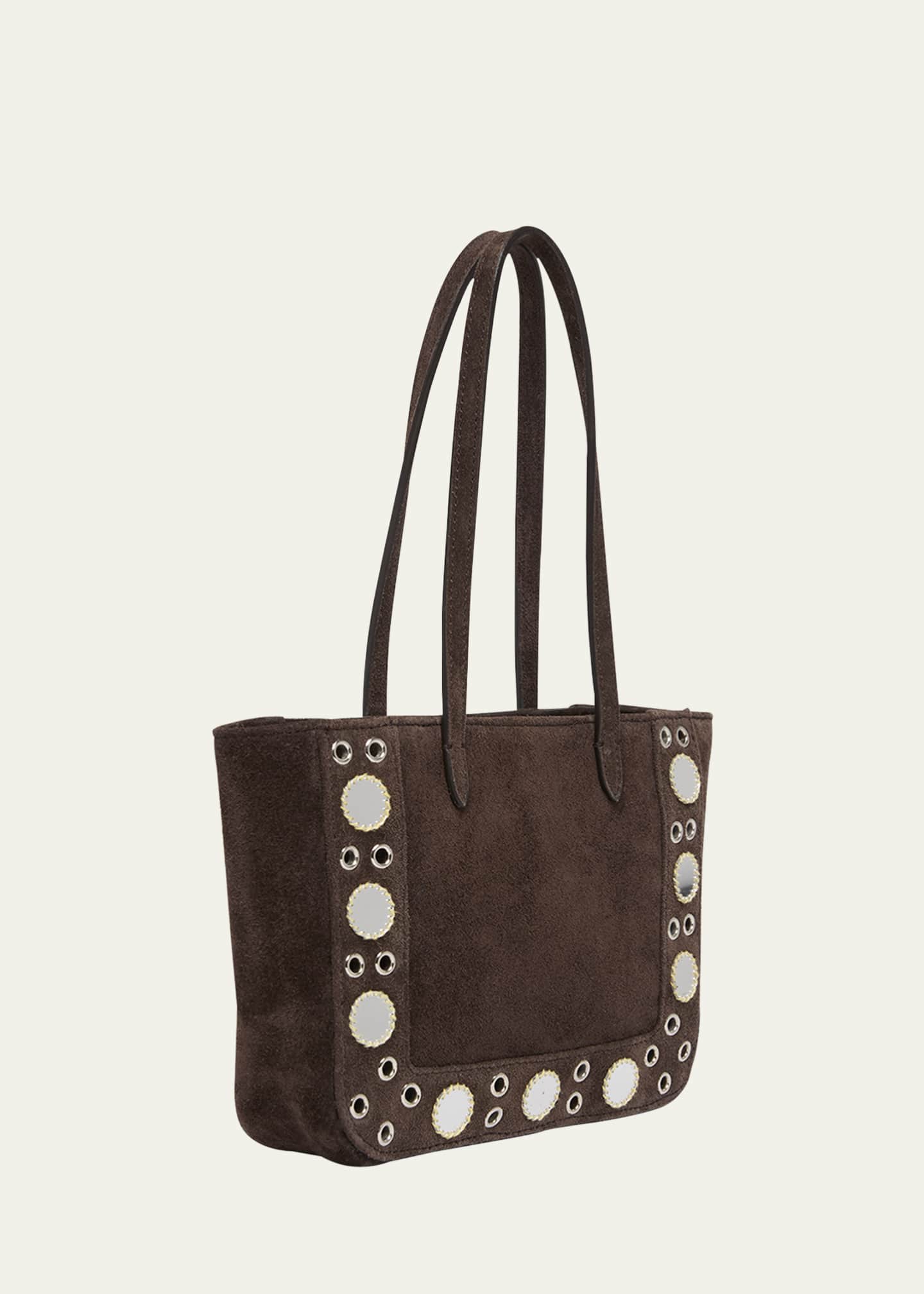 Valentino Garavani Nellcote Mirror-Embellished Suede Mini