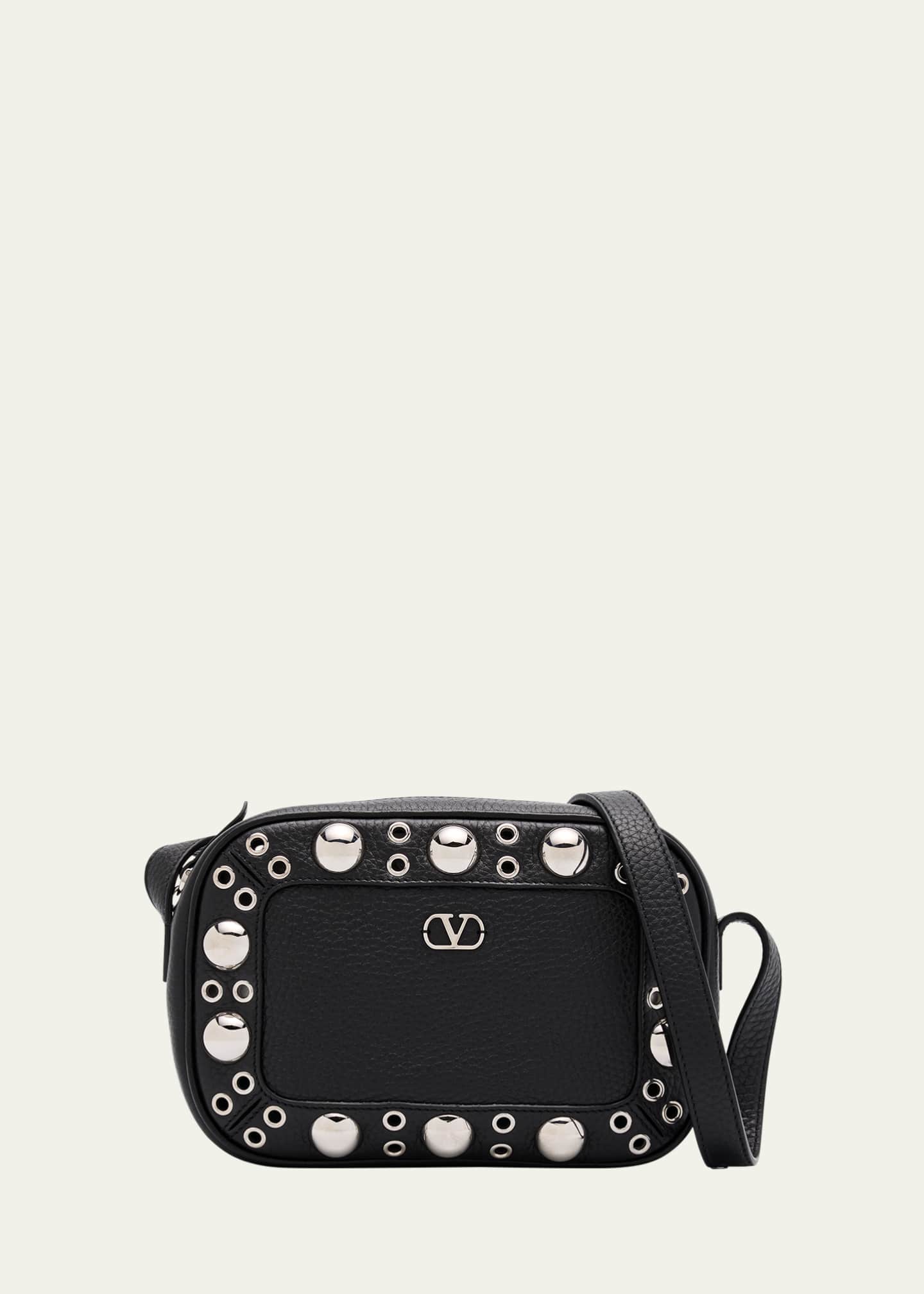 Valentino Garavani Nellcote Studded Leather Camera Crossbody Bag Image 1 of 6