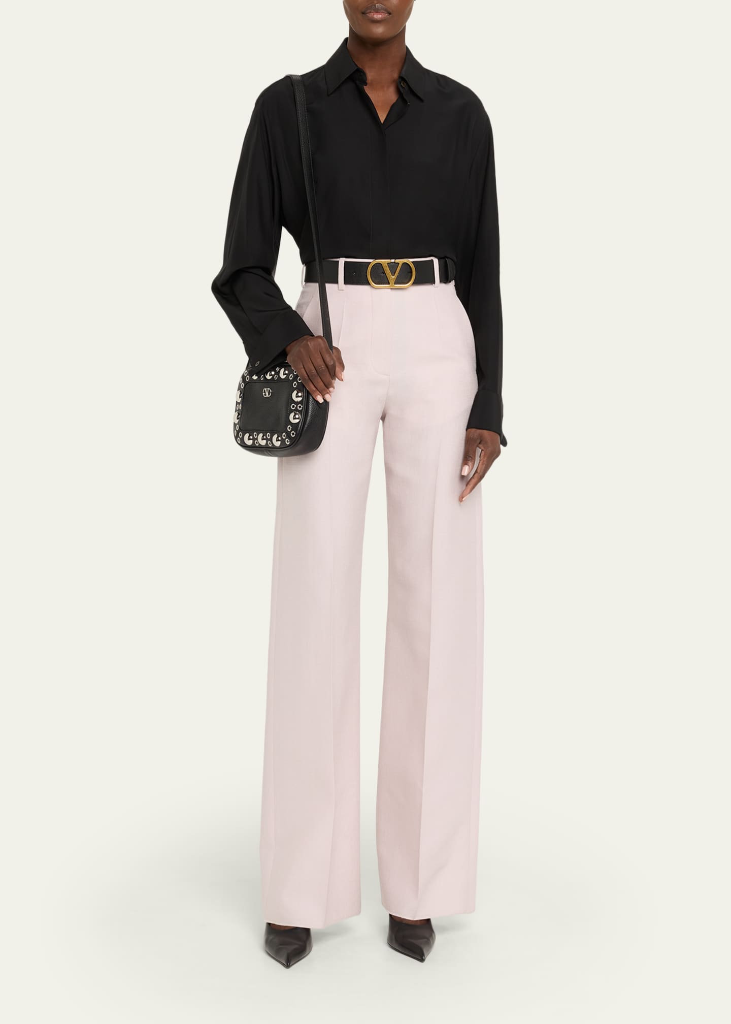 Valentino Garavani Nellcote Studded Leather Camera Crossbody Bag Image 5 of 6