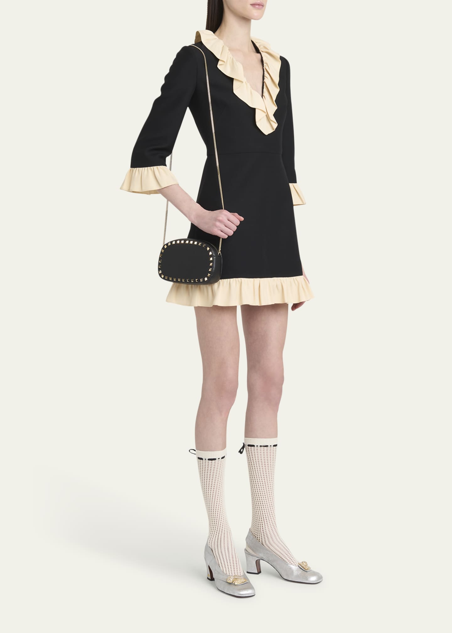 Valentino Garavani Mini Rockstud Leather Crossbody Bag Image 5 of 6
