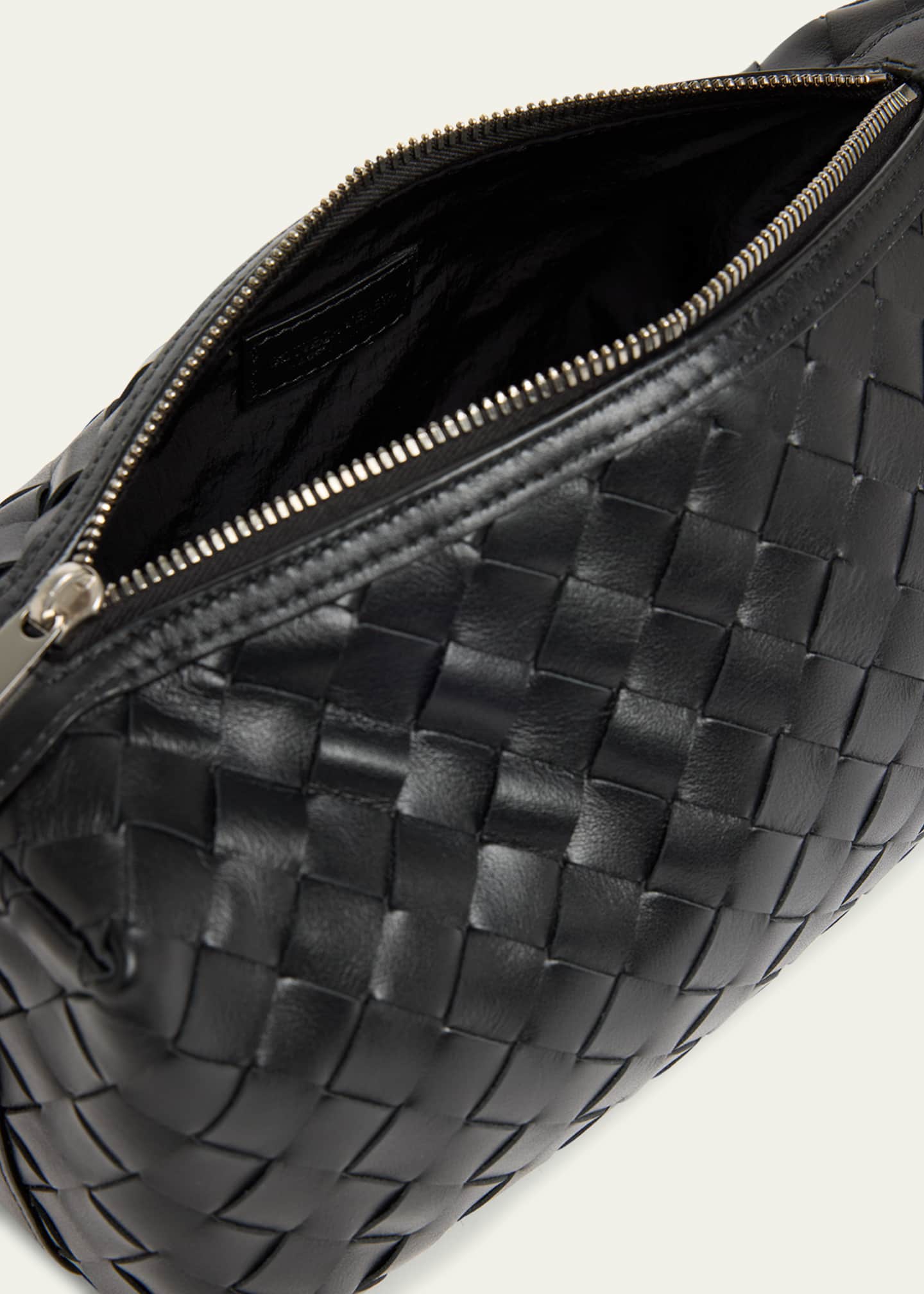 Bottega Veneta Men's Avenue Intrecciato 15 Leather Zip Pouch Image 4 of 6