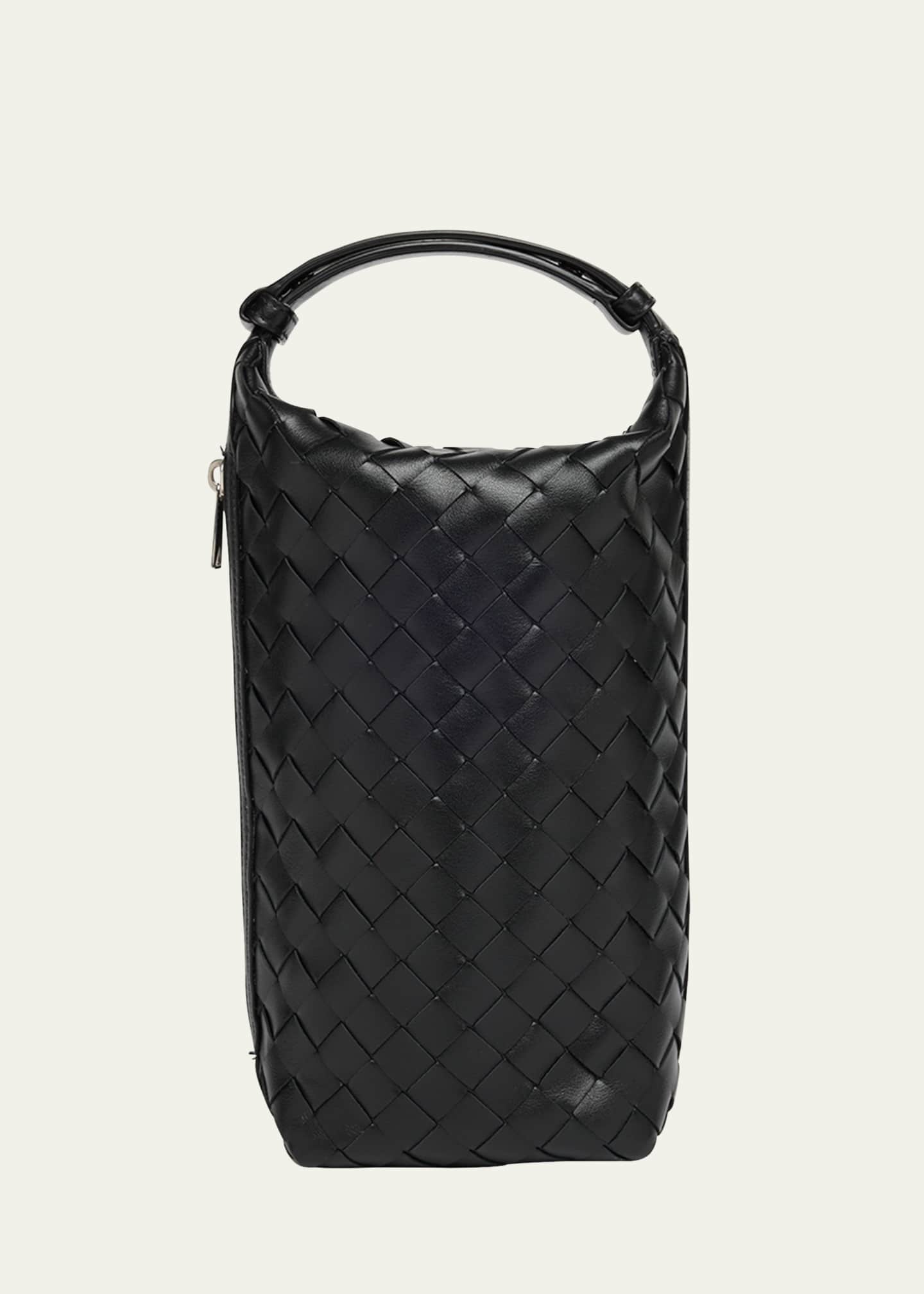 Bottega Veneta Men's Avenue Intrecciato 15 Leather Zip Pouch Image 1 of 6
