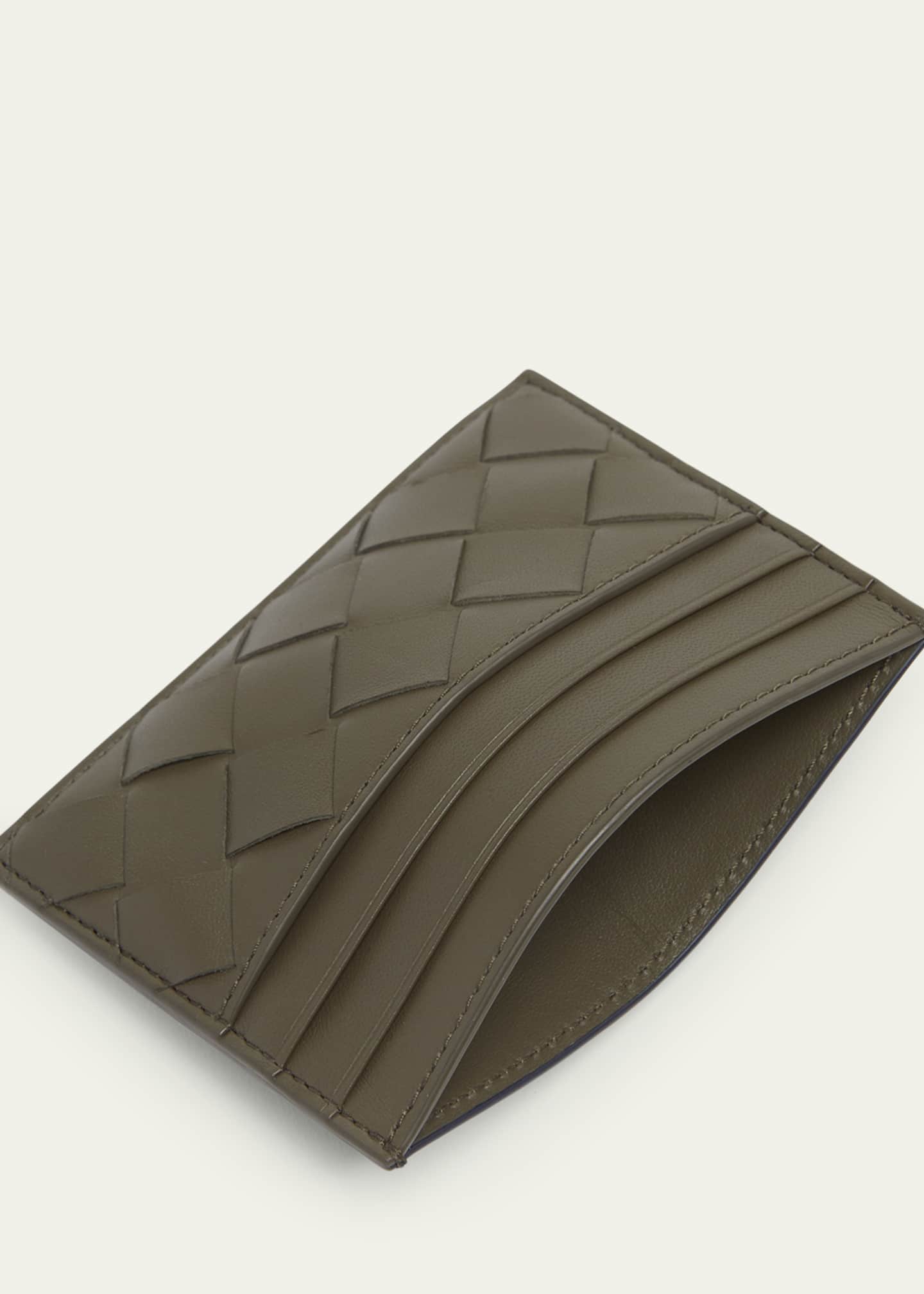 Bottega Veneta Men's Intrecciato 15 Leather Card Holder Image 4 of 4