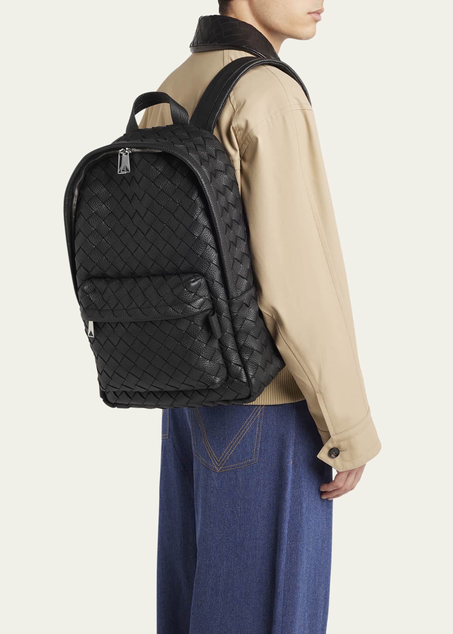 Bottega Veneta Men's Intrecciato 20 Leather Backpack Image 2 of 6