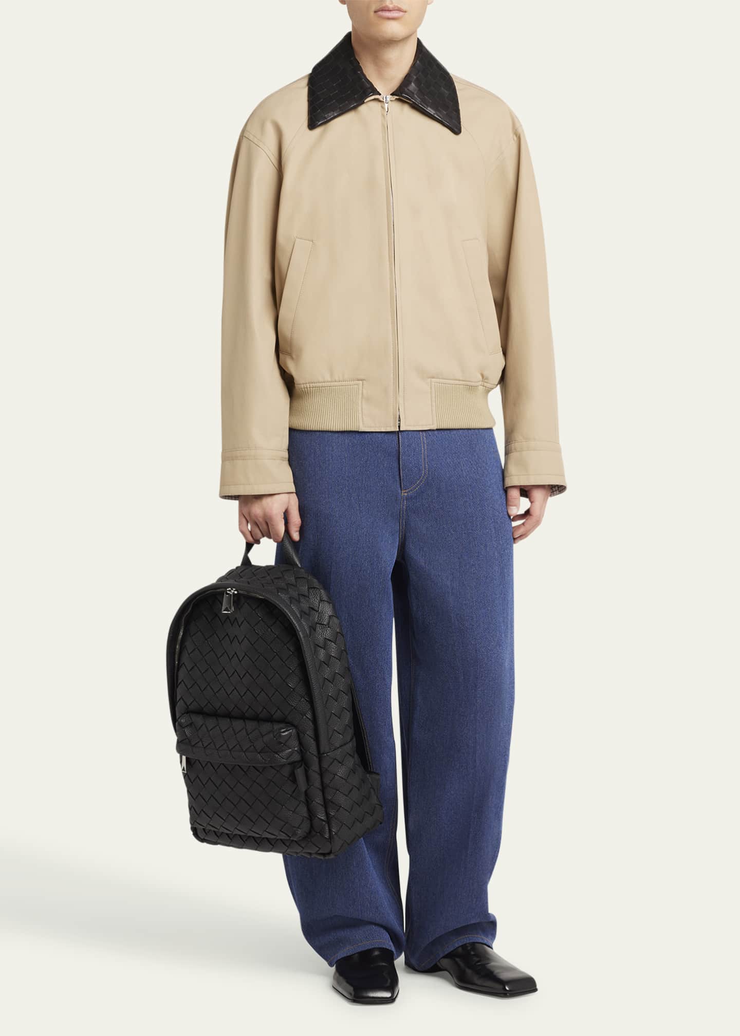 Bottega Veneta Men's Intrecciato 20 Leather Backpack Image 5 of 6