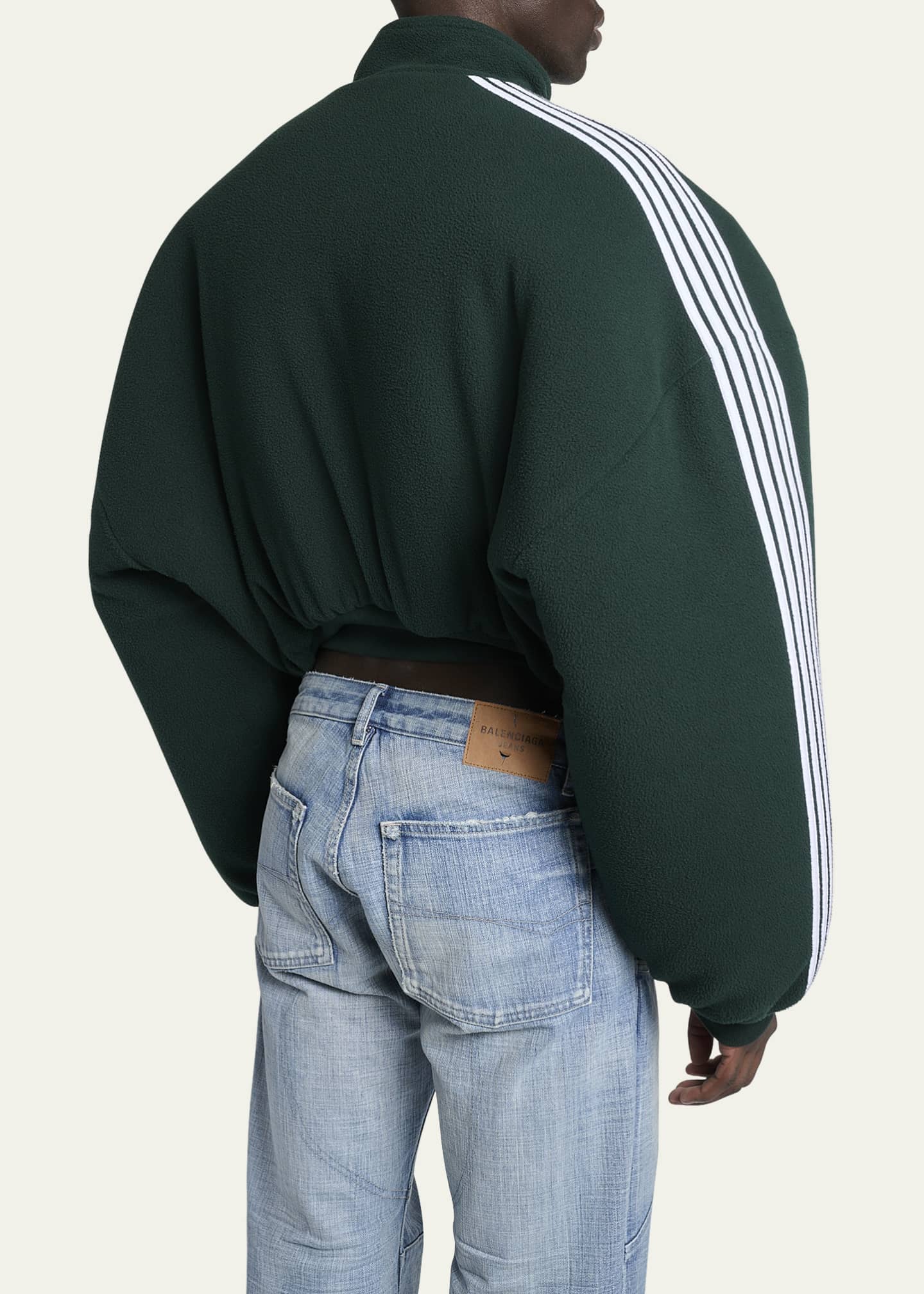 Balenciaga Men's Heavy Terry Rounded Track Jacket Image 3 of 5