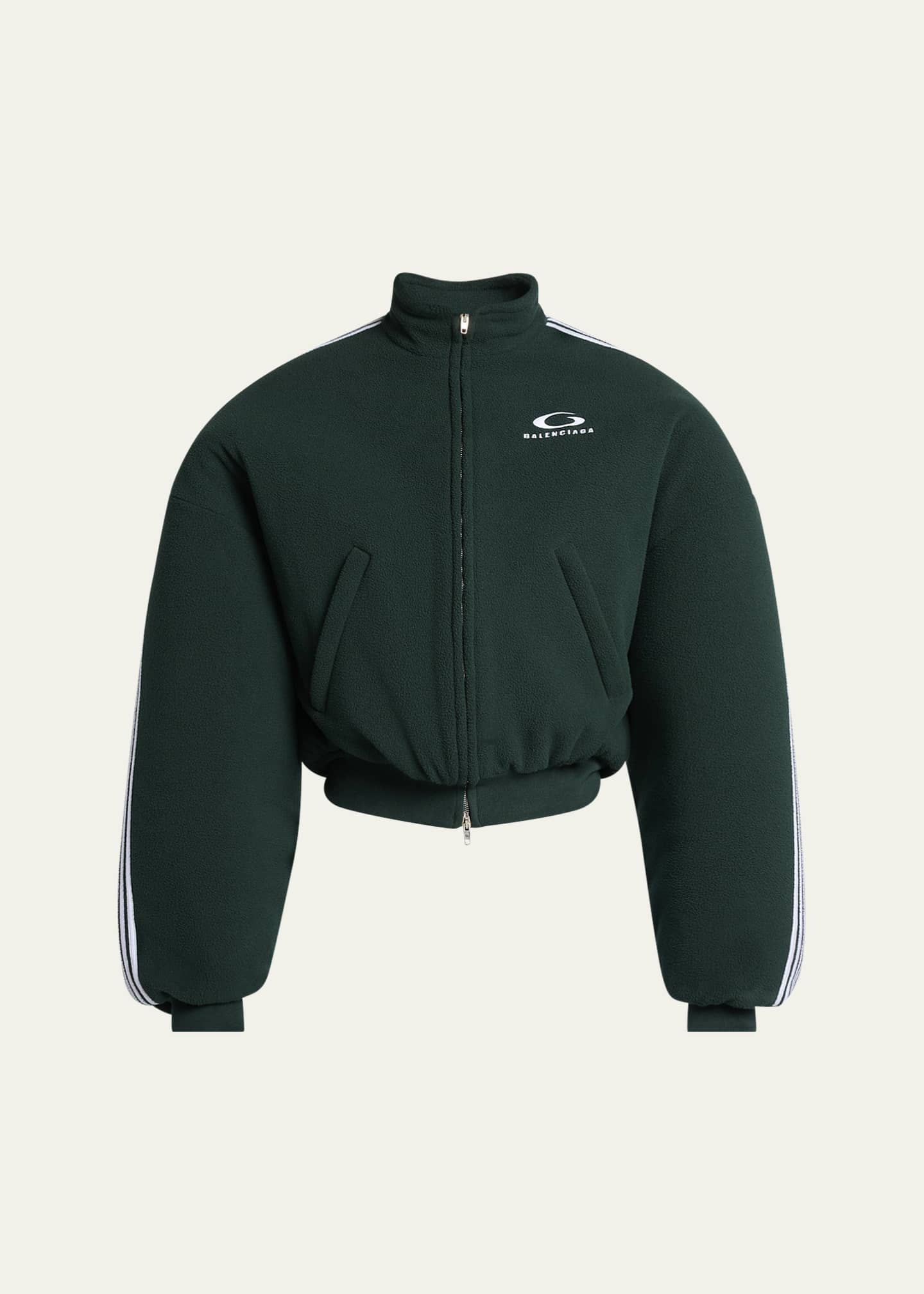 Balenciaga Men's Heavy Terry Rounded Track Jacket Image 1 of 5
