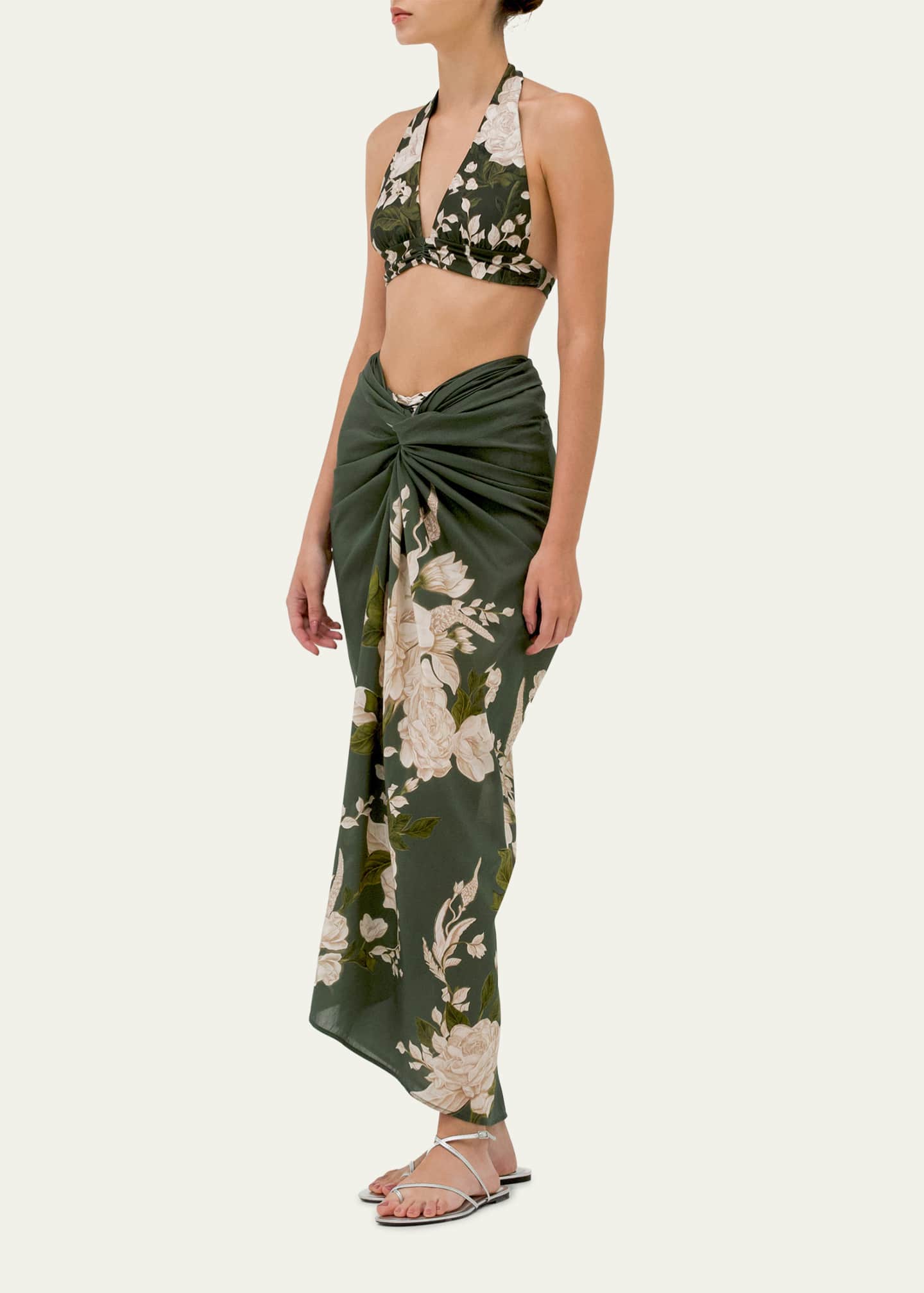 Agua by Agua Bendita Lavanda Gardenia Pareo Coverup Image 4 of 4