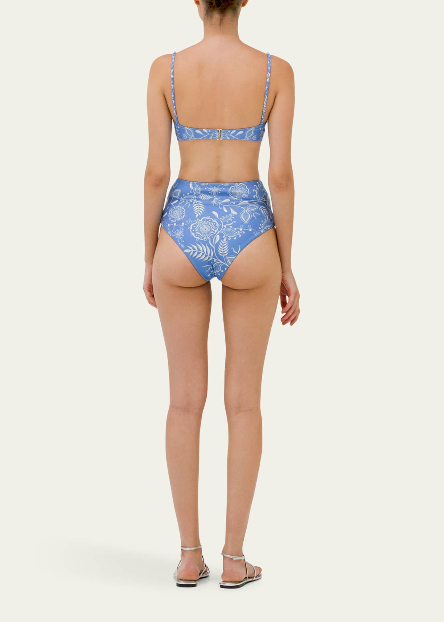 Agua by Agua Bendita Magenta Floritura Bikini Bottoms Image 3 of 4