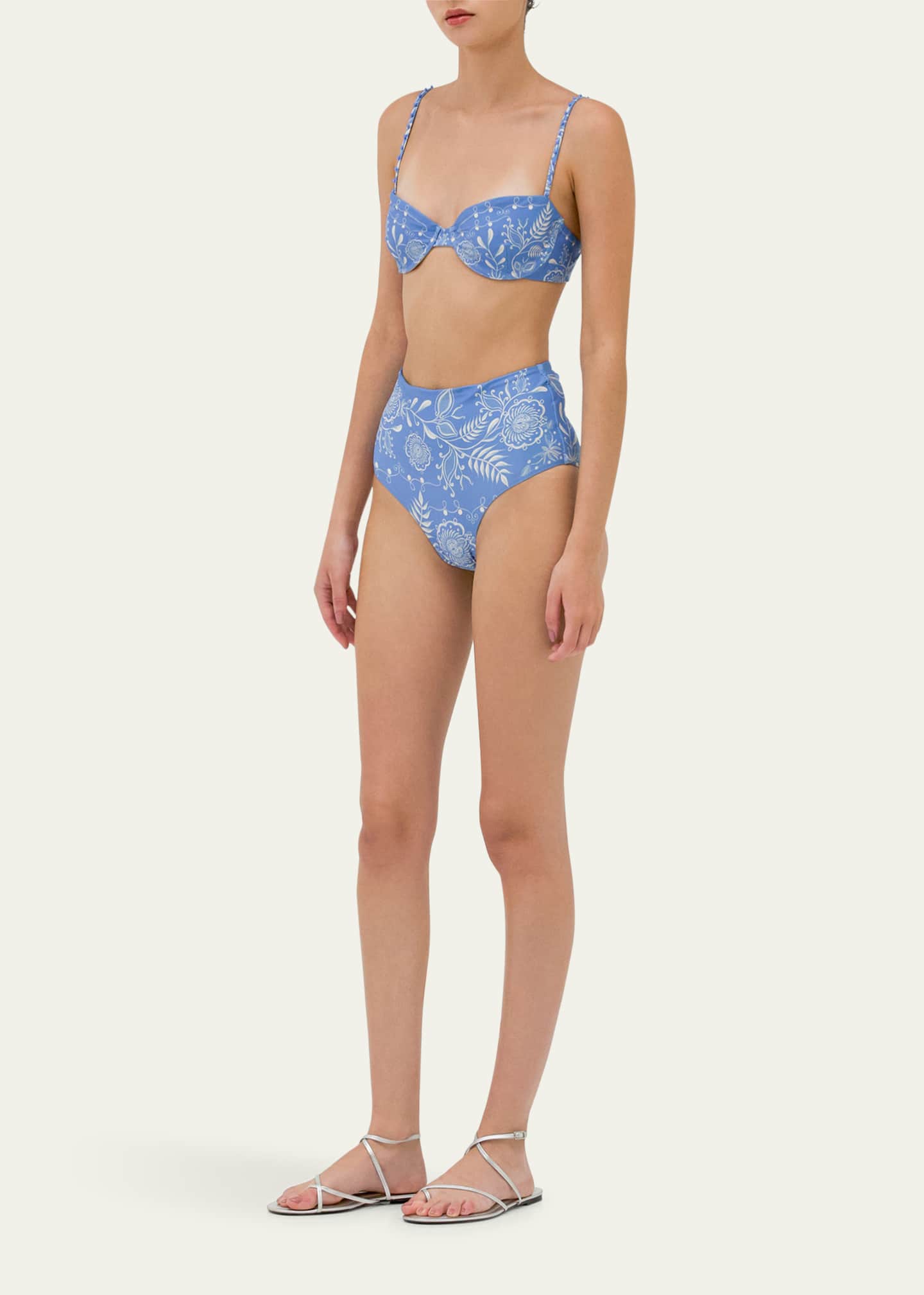 Agua by Agua Bendita Magenta Floritura Bikini Bottoms Image 4 of 4
