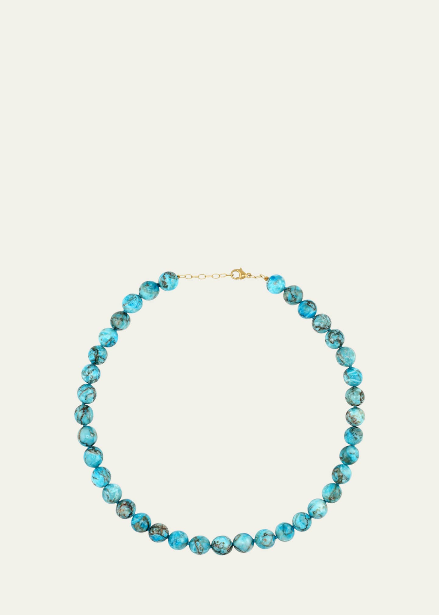 JIA JIA Nevada Jumbo Turquoise Sphere Necklace in 14K Yellow Gold