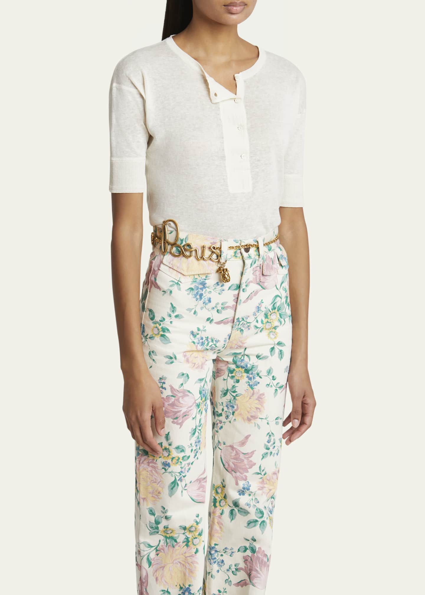Chloe Henley Short-Sleeve Shirt Image 4 of 5