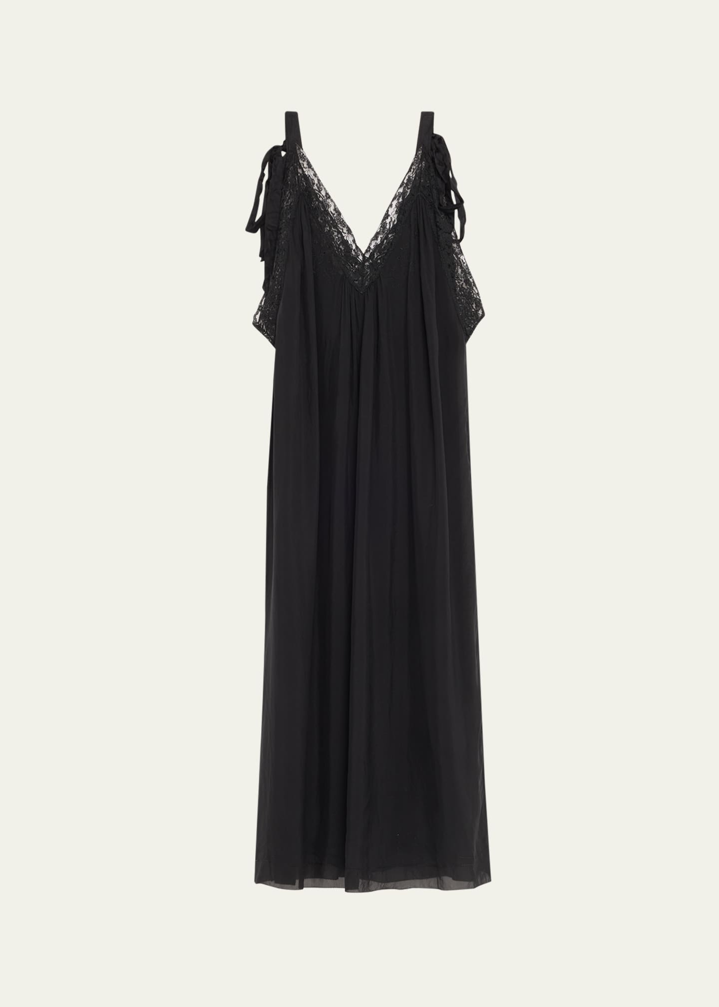 Chloe Lace-Trim Sleeveless Midi Slip Dress - Bergdorf Goodman