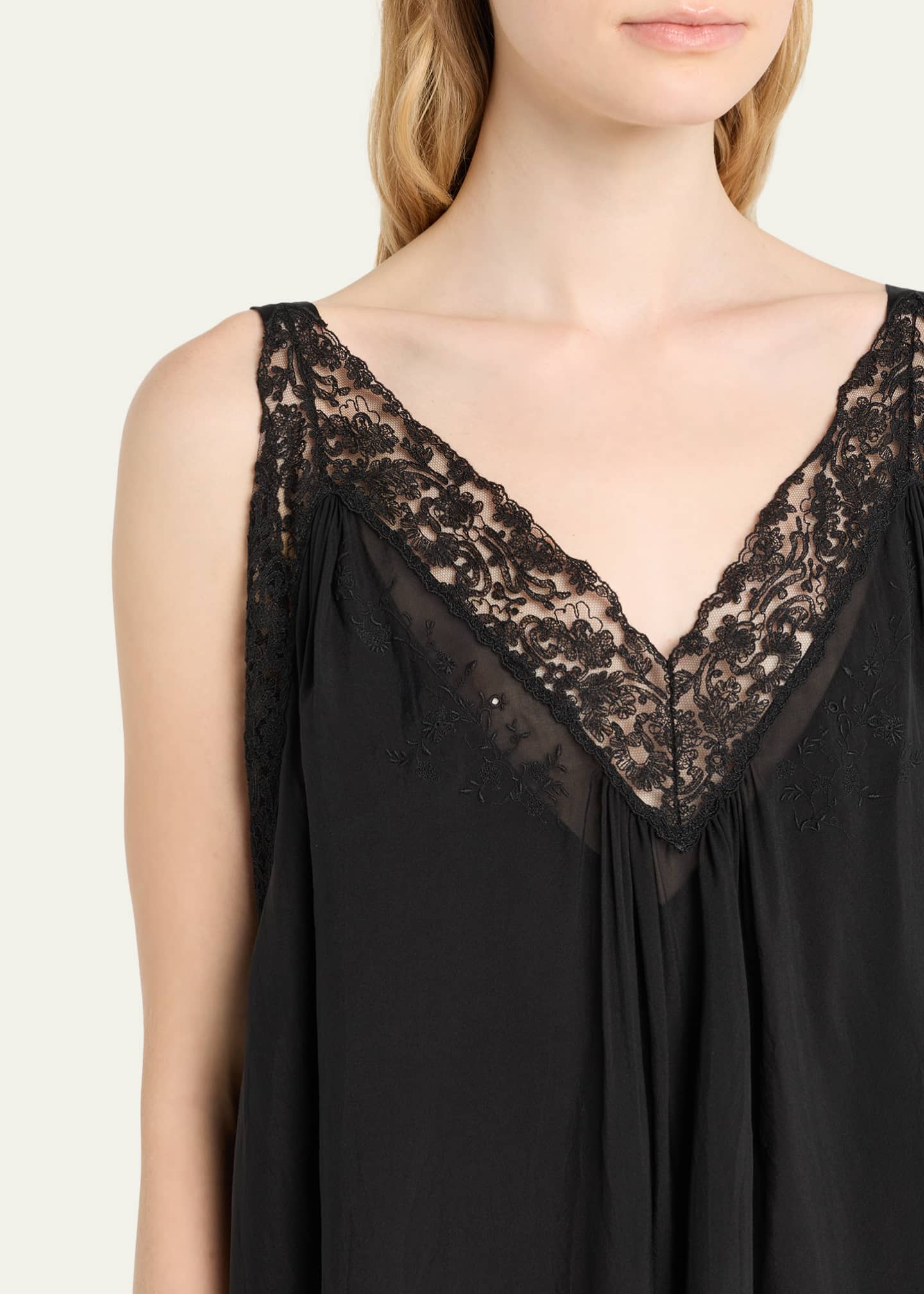 ワンピース ETMON Fringe Lace Slip Dress, Black OROTON | Lace Details | The Fringe Lace Slip Dress, a chic