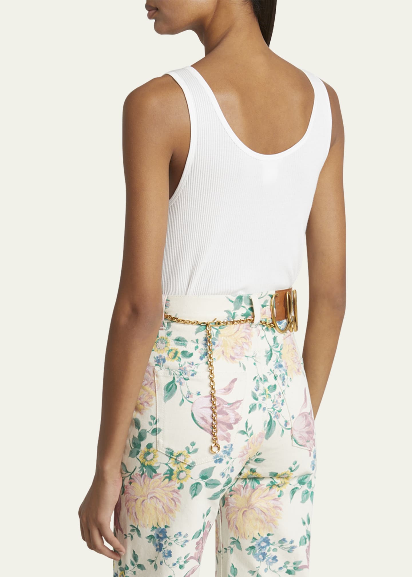 Chloe Logo Embroidered Tank Top Image 3 of 5