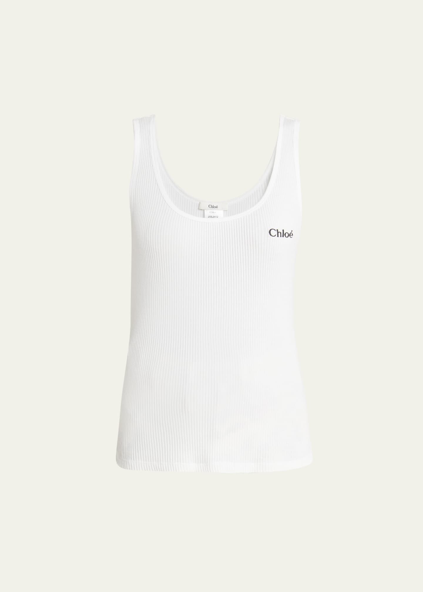 Chloe Logo Embroidered Tank Top Image 1 of 5