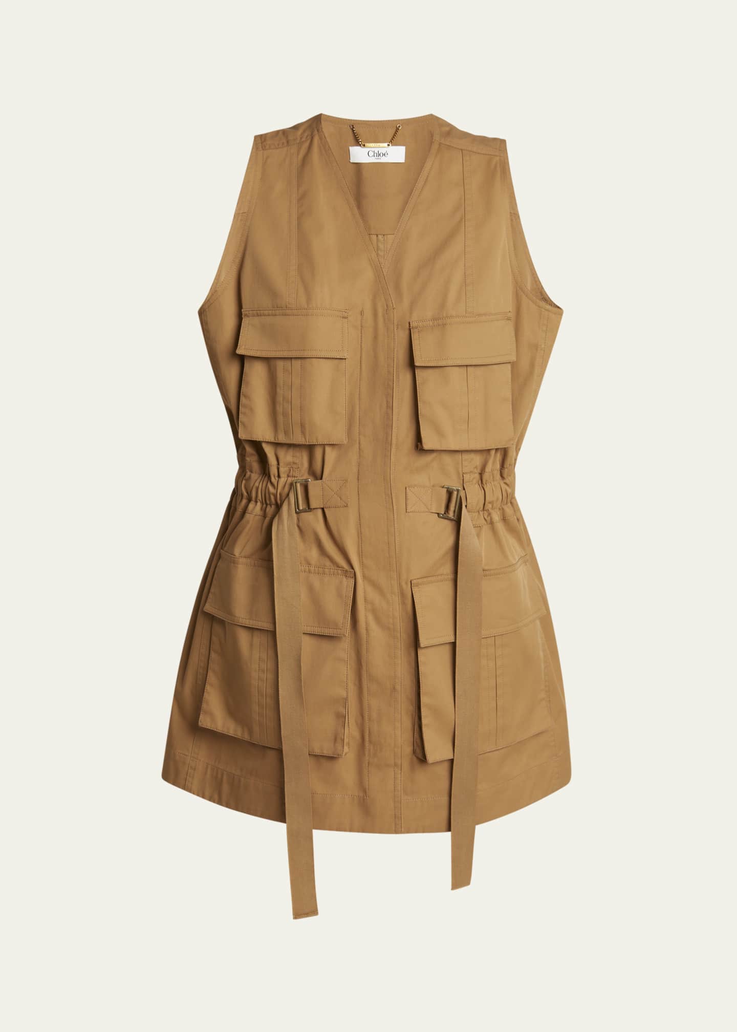 Chloe Belted Utilitarian Vest Image 1 of 5