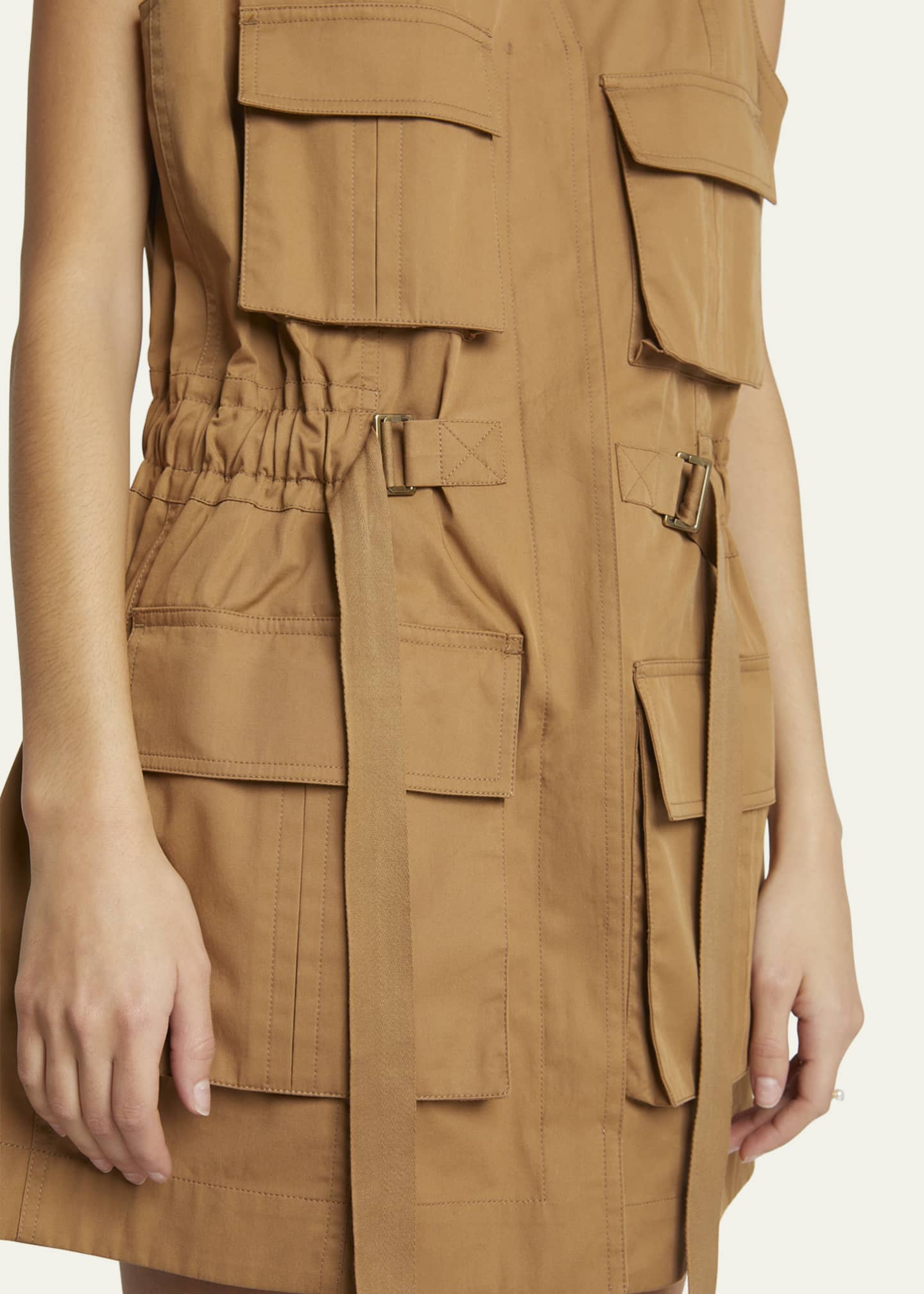 Chloe Belted Utilitarian Vest Image 5 of 5