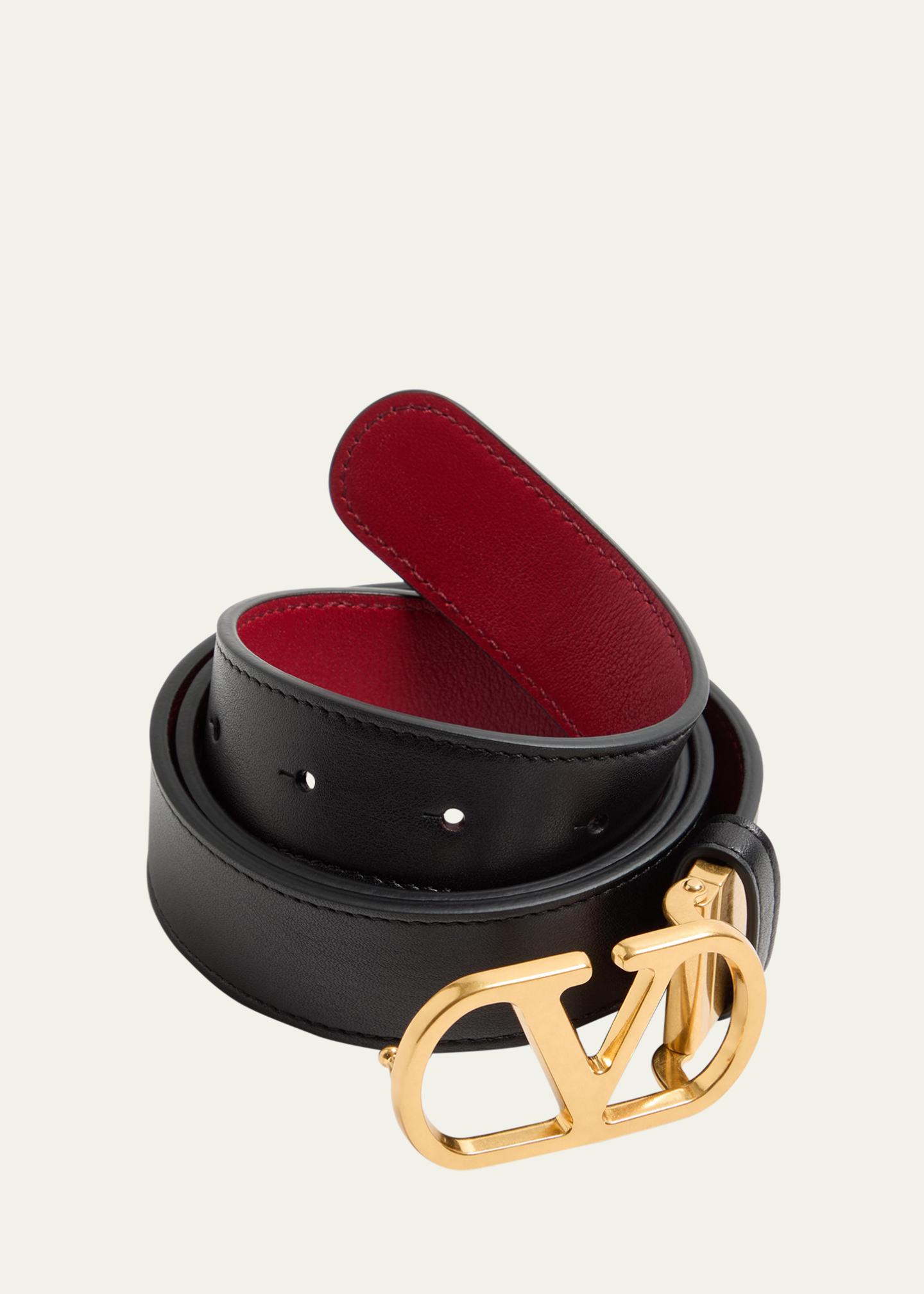 きよんちゃん　VALENTINO GARAVANI リバーシブルベルト Valentino Garavani VLogo Signature Reversible Leather Belt, 30mm