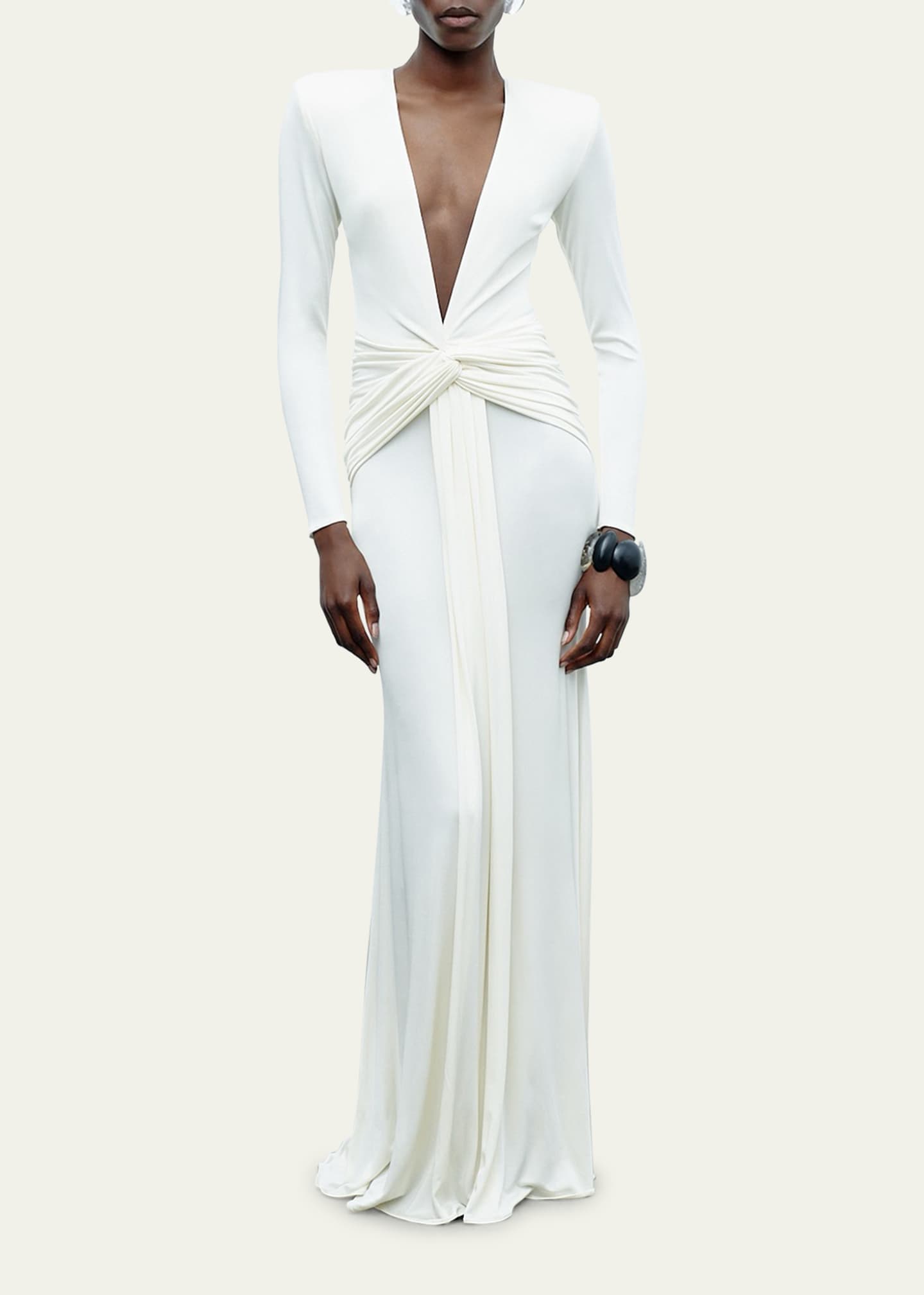 The New Arrivals by Ilkyaz Ozel Azure Maxi Gown Image 2 of 3