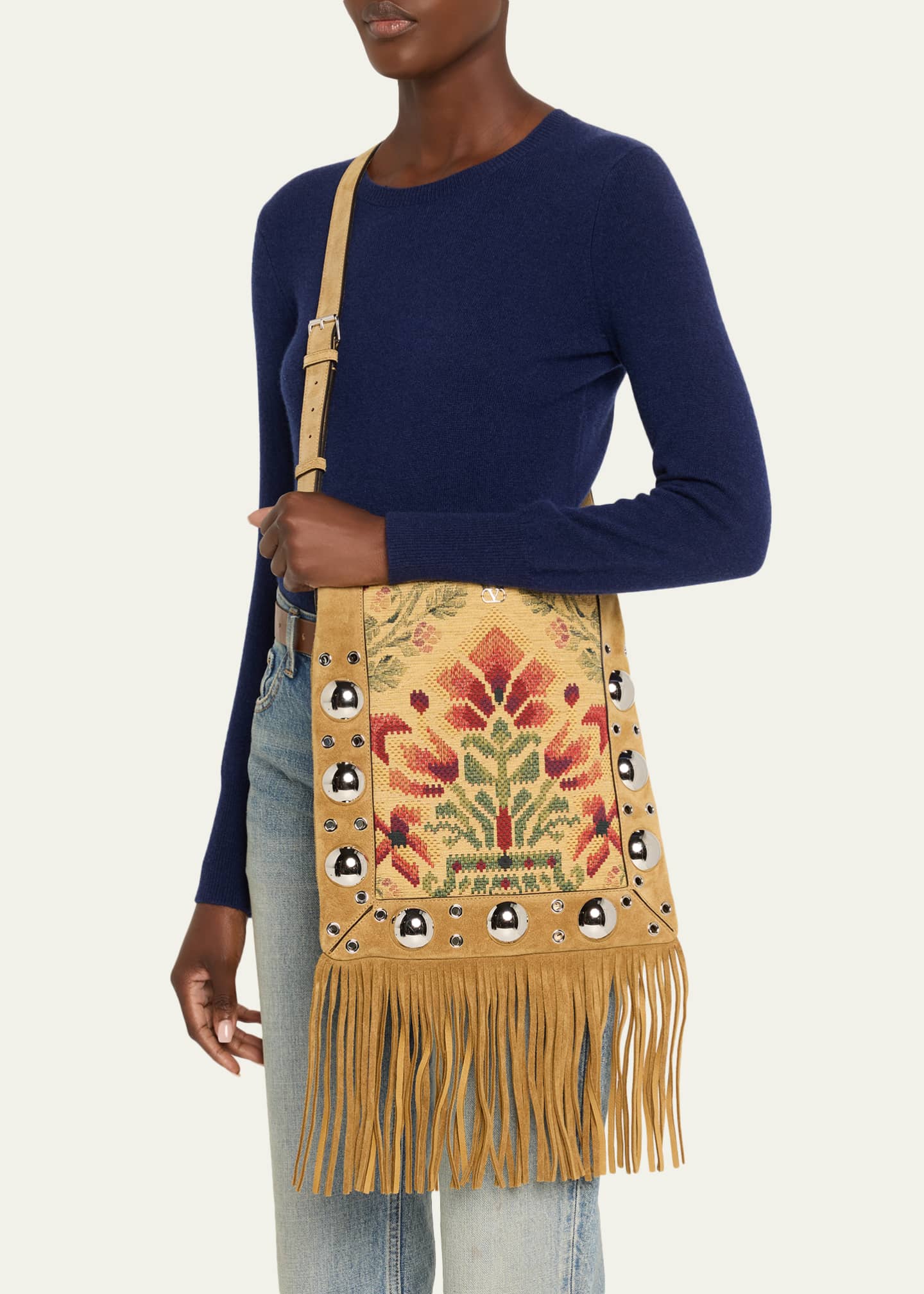 Nellcote Fringed Suede Crossbody Bag