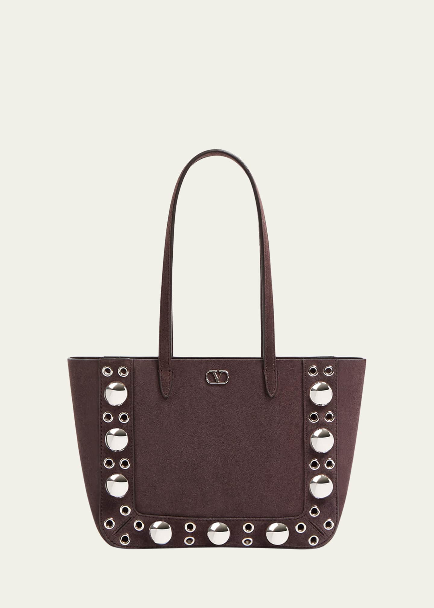 Valentino Garavani Nellcote Studded Suede Mini Tote Bag Image 1 of 5