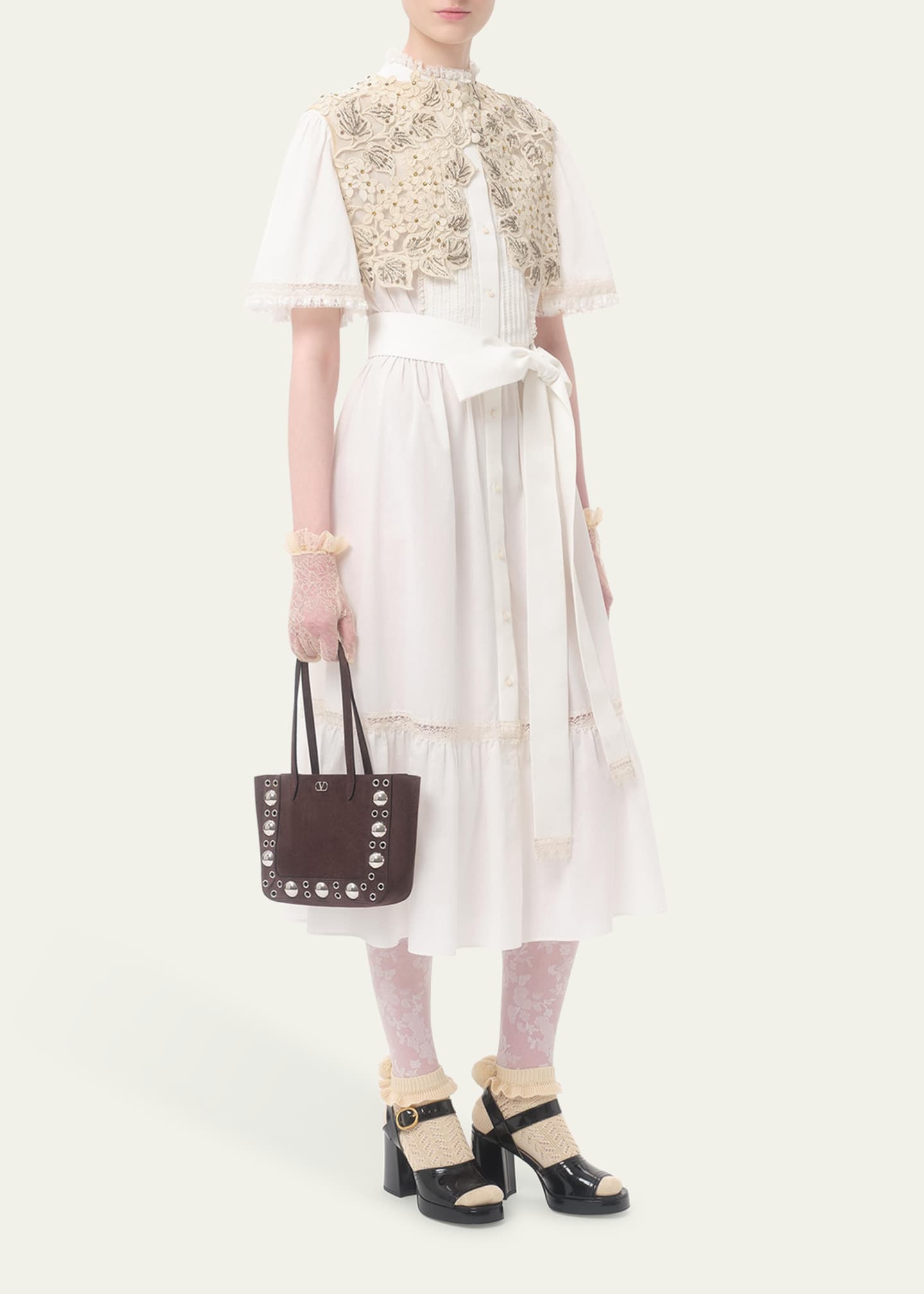 Valentino Garavani Nellcote Studded Suede Mini Tote Bag Image 5 of 5
