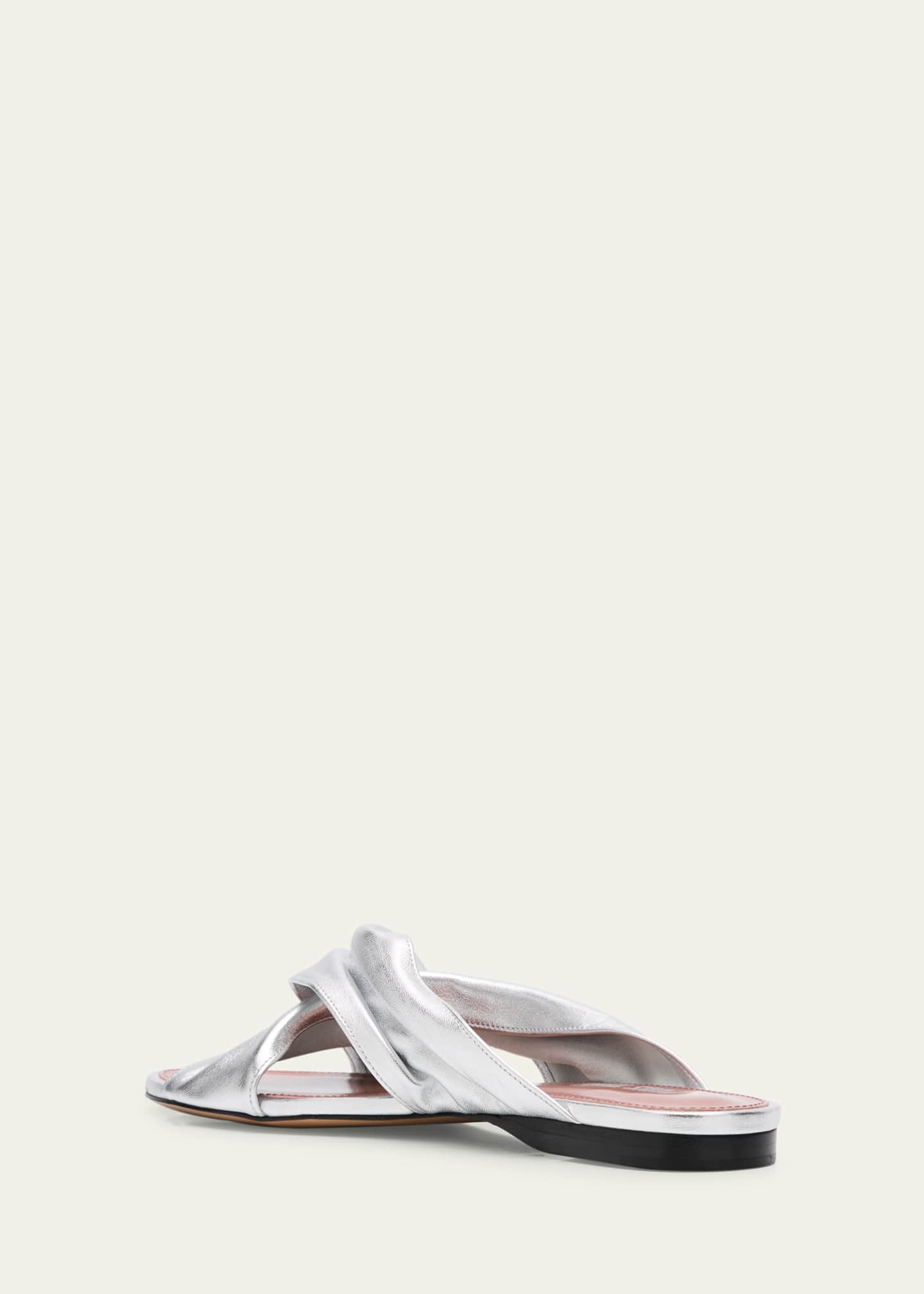 Paris Texas Maria Metallic Crisscross Flat Sandals Image 4 of 6
