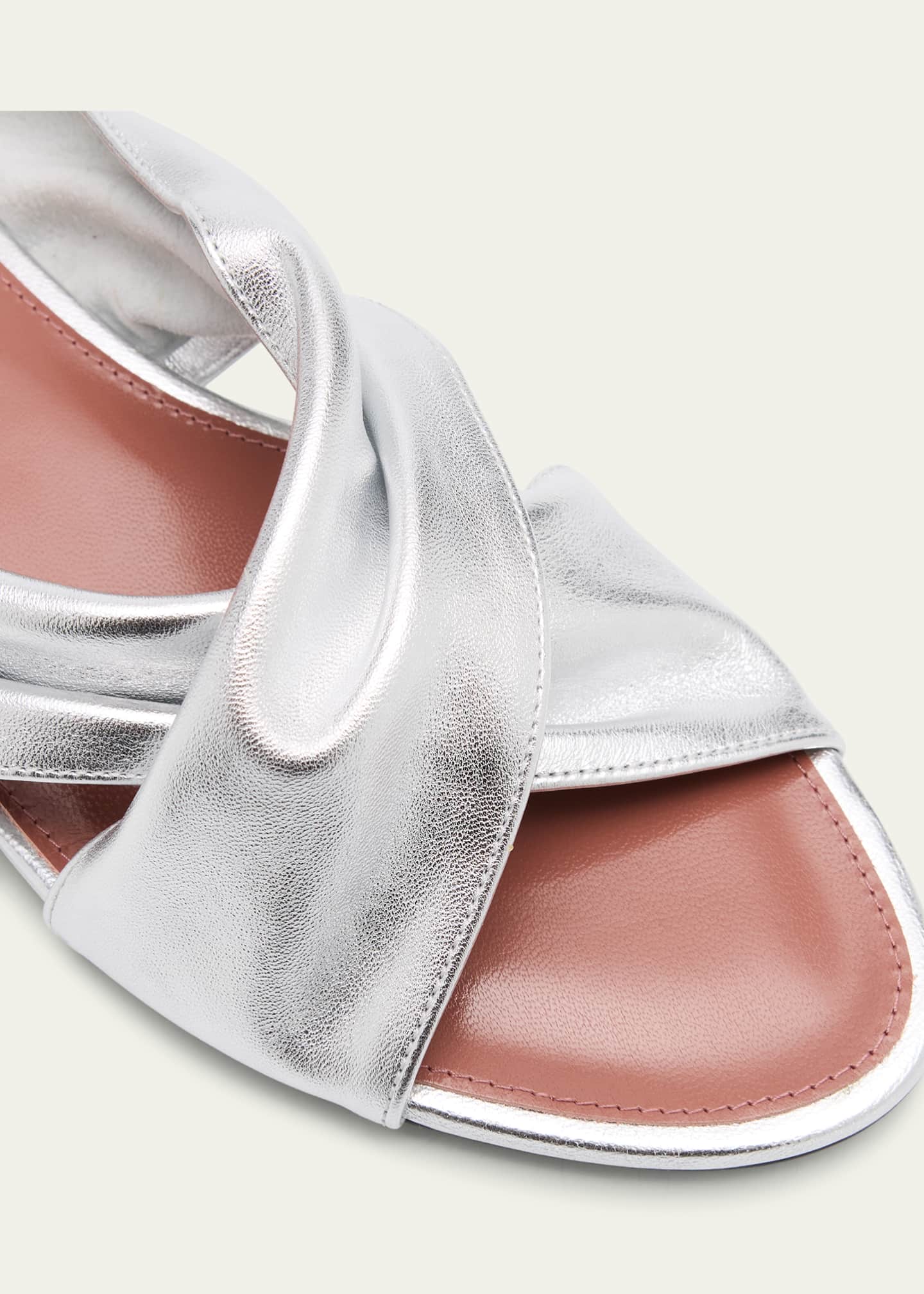 Paris Texas Maria Metallic Crisscross Flat Sandals Image 5 of 6