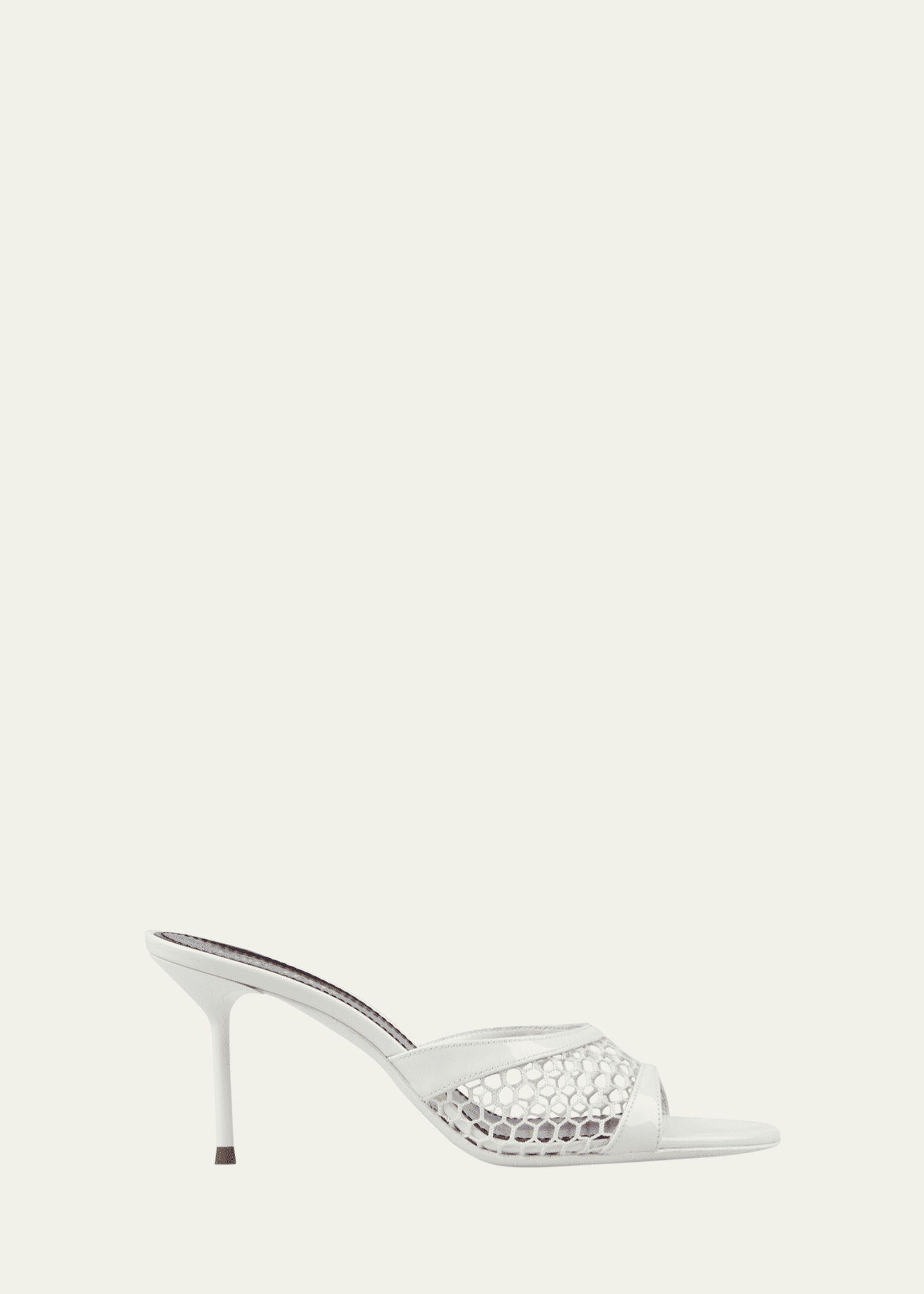 Paris Texas Lidia Mesh Leather Mule Sandals