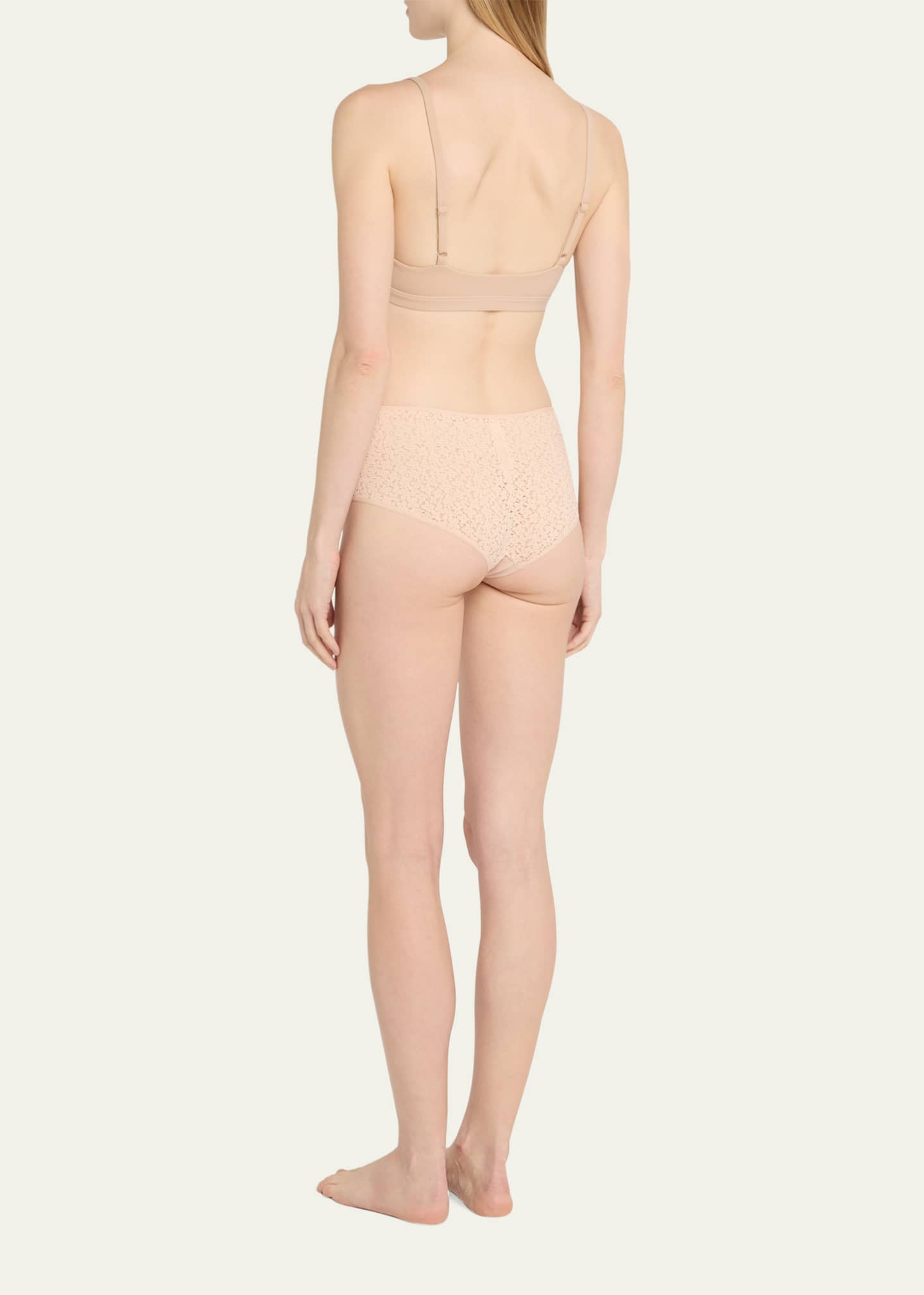 Chantelle Norah Lace & Brushed Knit Hipster Briefs Image 3 of 4