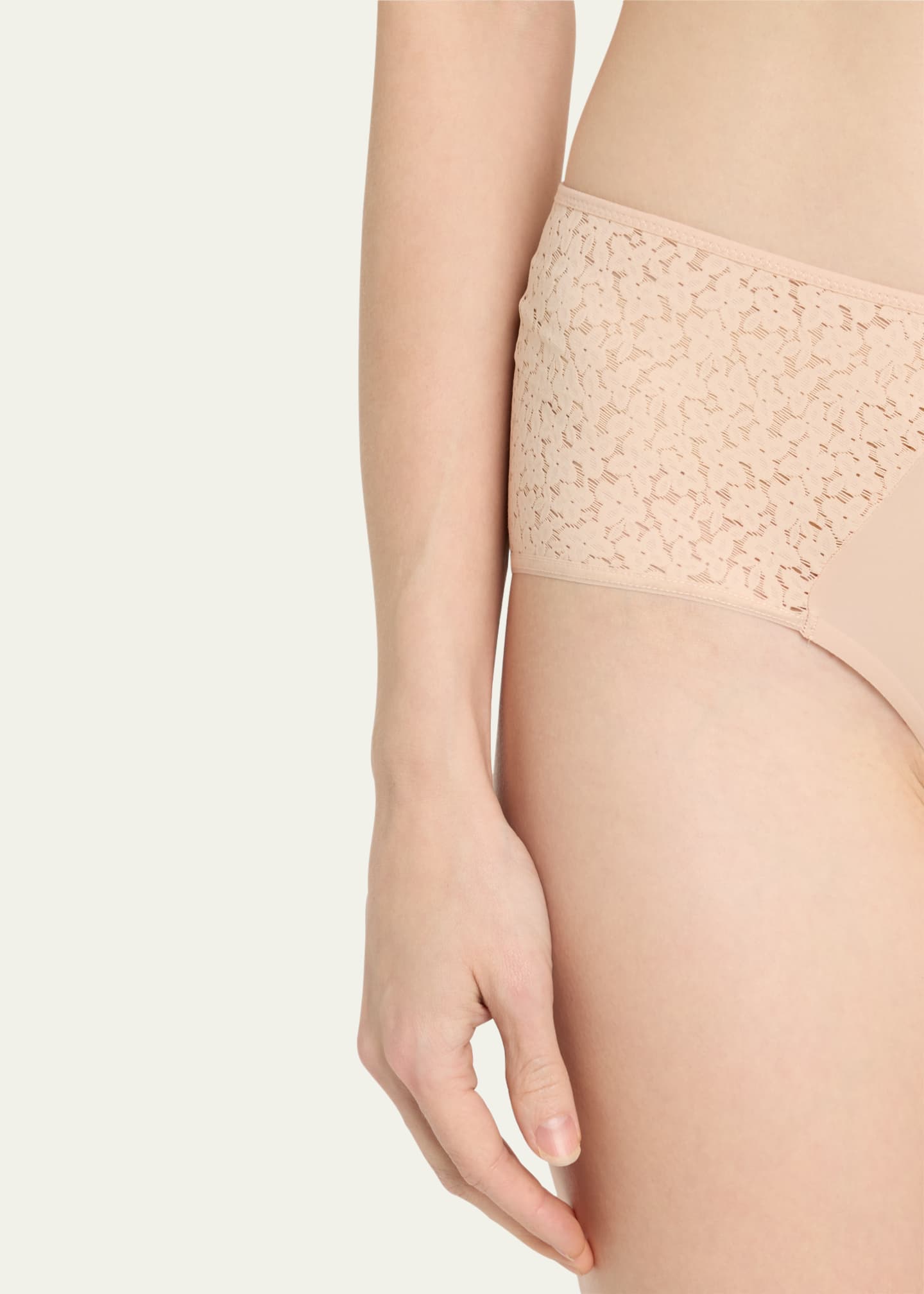 Chantelle Norah Lace & Brushed Knit Hipster Briefs Image 4 of 4