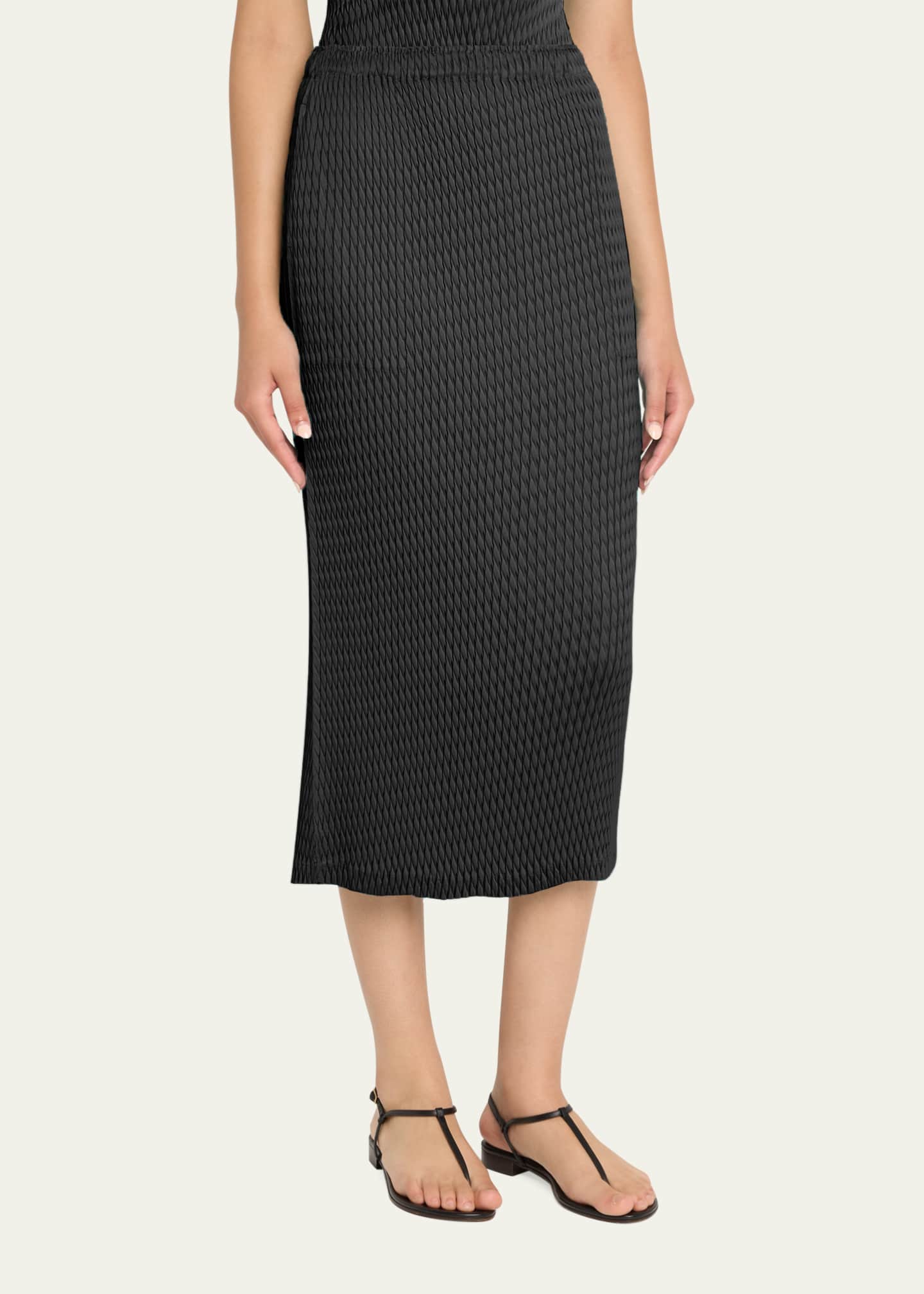 【関送込】ISSEY MIYAKE◆MIDI SKIRT Issey Miyake Sleek Pleats Midi Skirt - Bergdorf Goodman