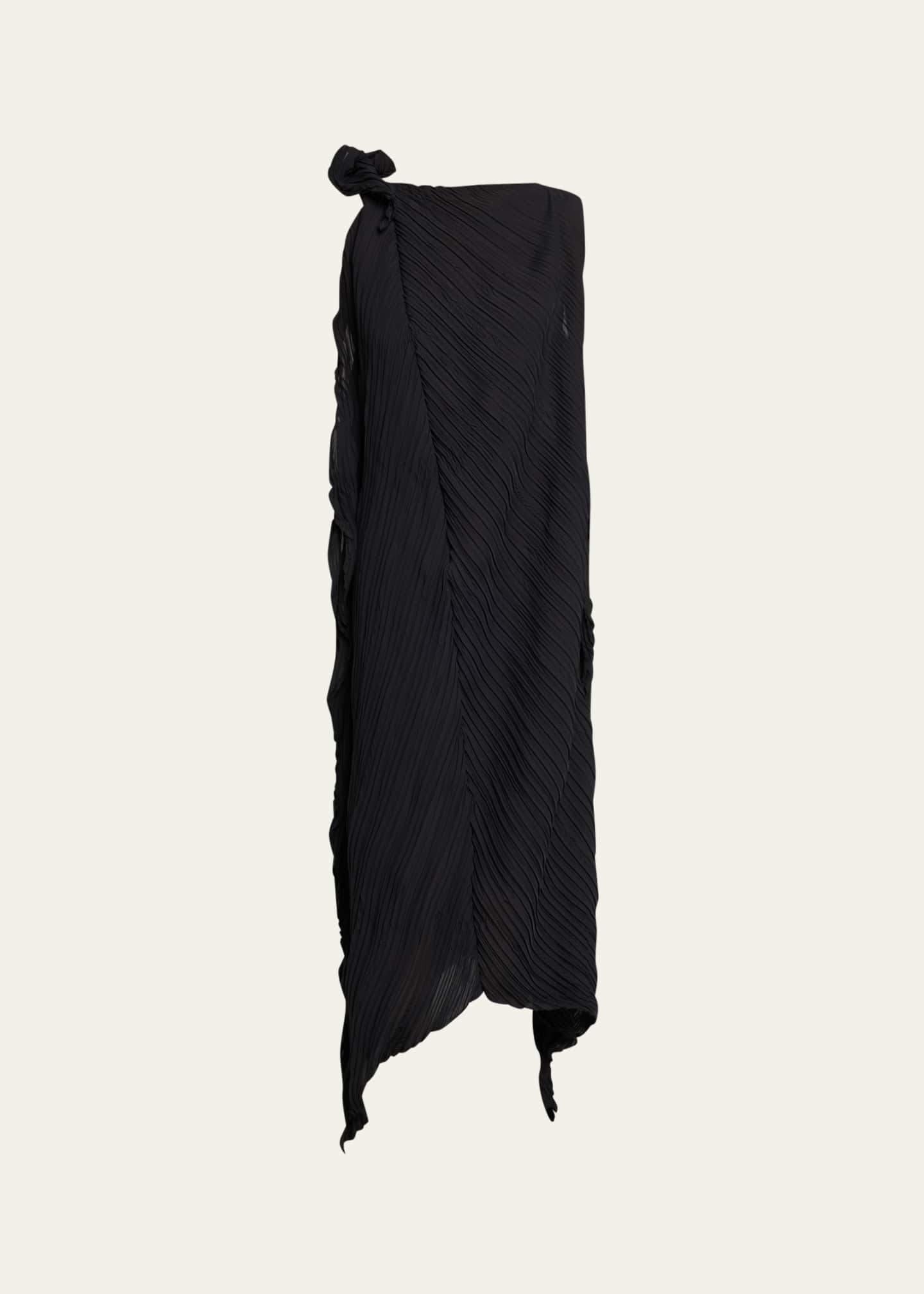 Issey Miyake Wrinkled And Twisted Dress, Black - Bergdorf Goodman