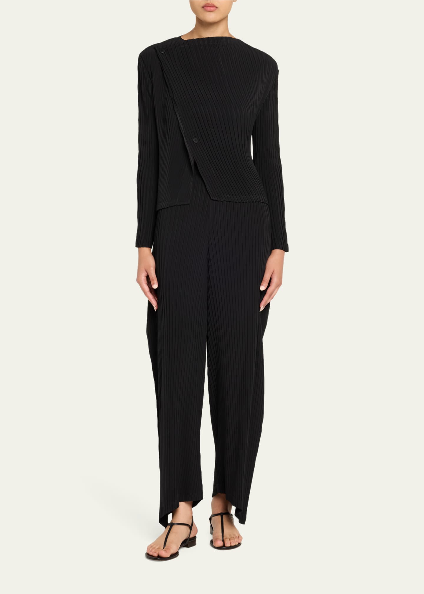 Issey Miyake Shadow Study Pleats Solid Trousers - Bergdorf