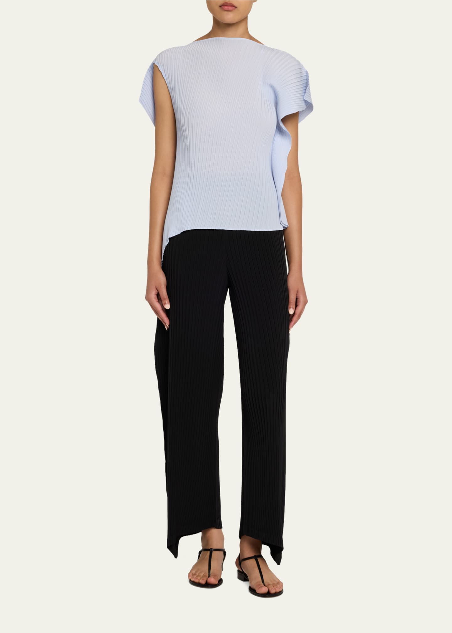 Issey Miyake Shadow Study Pleats Solid Top Image 2 of 5