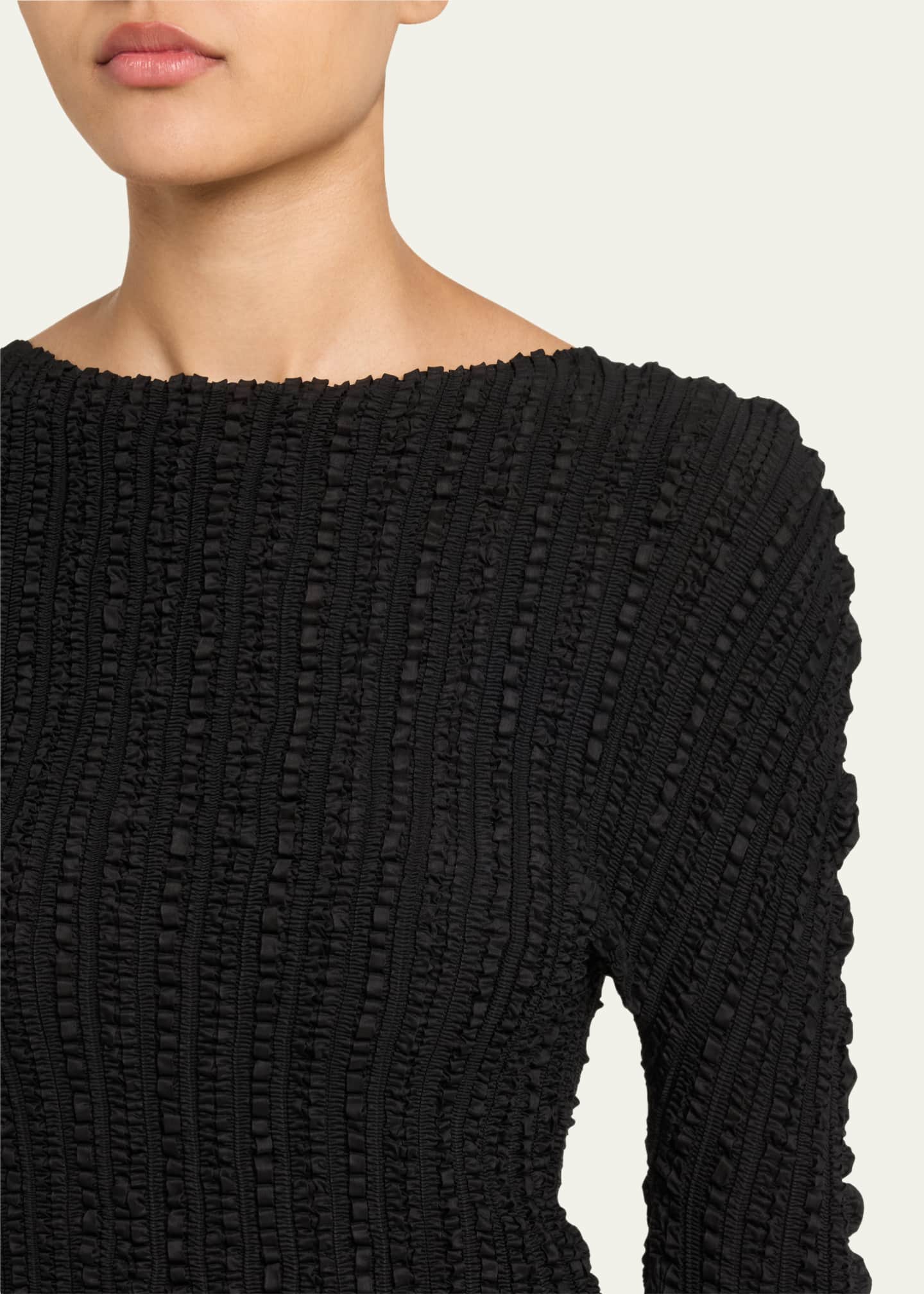Issey Miyake Jellyfish Pleats Long-Sleeve Top - Bergdorf Goodman