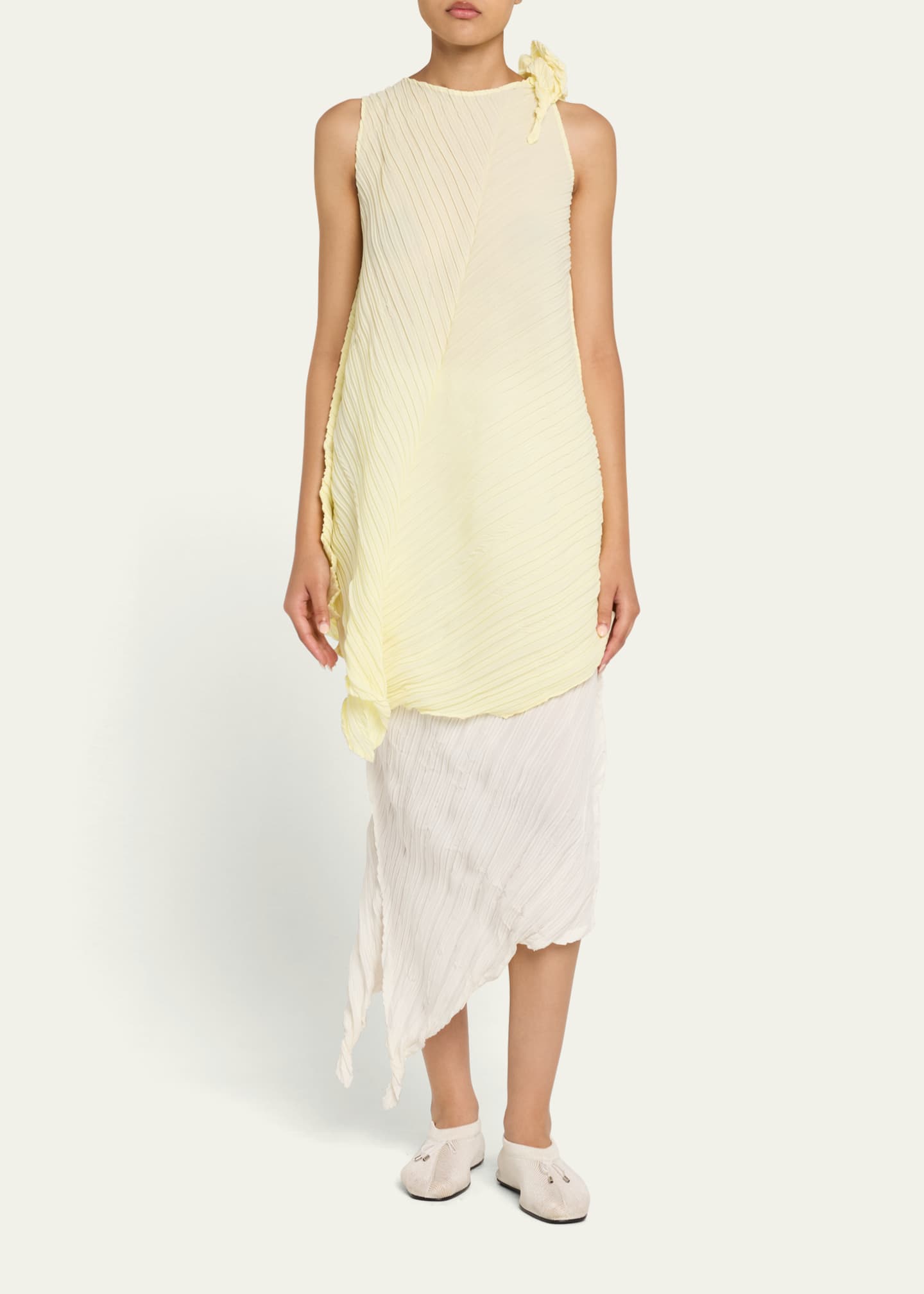 Issey Miyake Wrinkled And Twisted Midi Skirt Image 2 of 5
