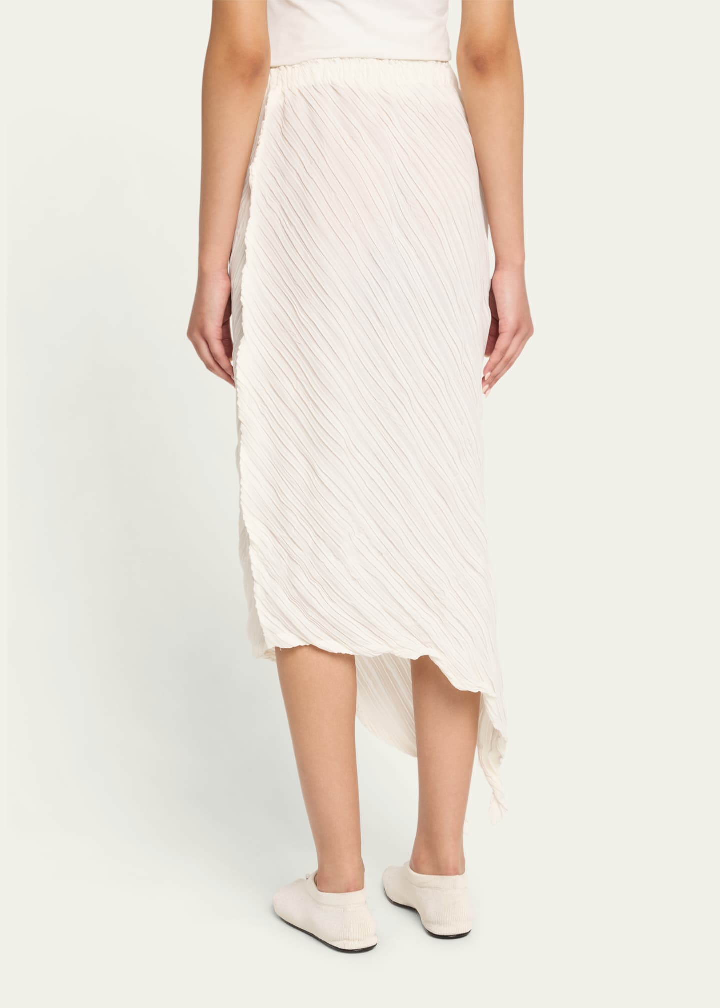 Issey Miyake Wrinkled And Twisted Midi Skirt Image 3 of 5