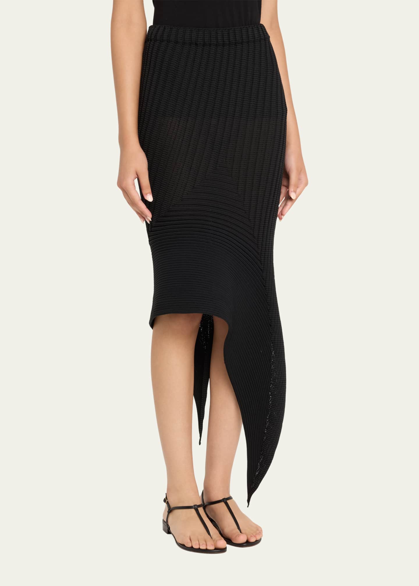 Issey Miyake Subdued Twisted Asymmetric Skirt Image 4 of 5