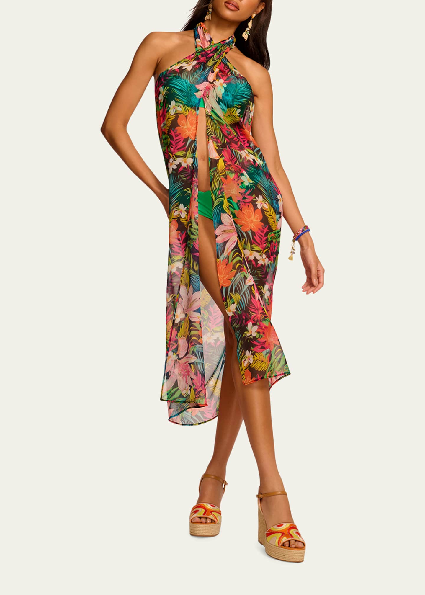Ramy Brook Convertible Aari Halter Midi Dress Image 4 of 5