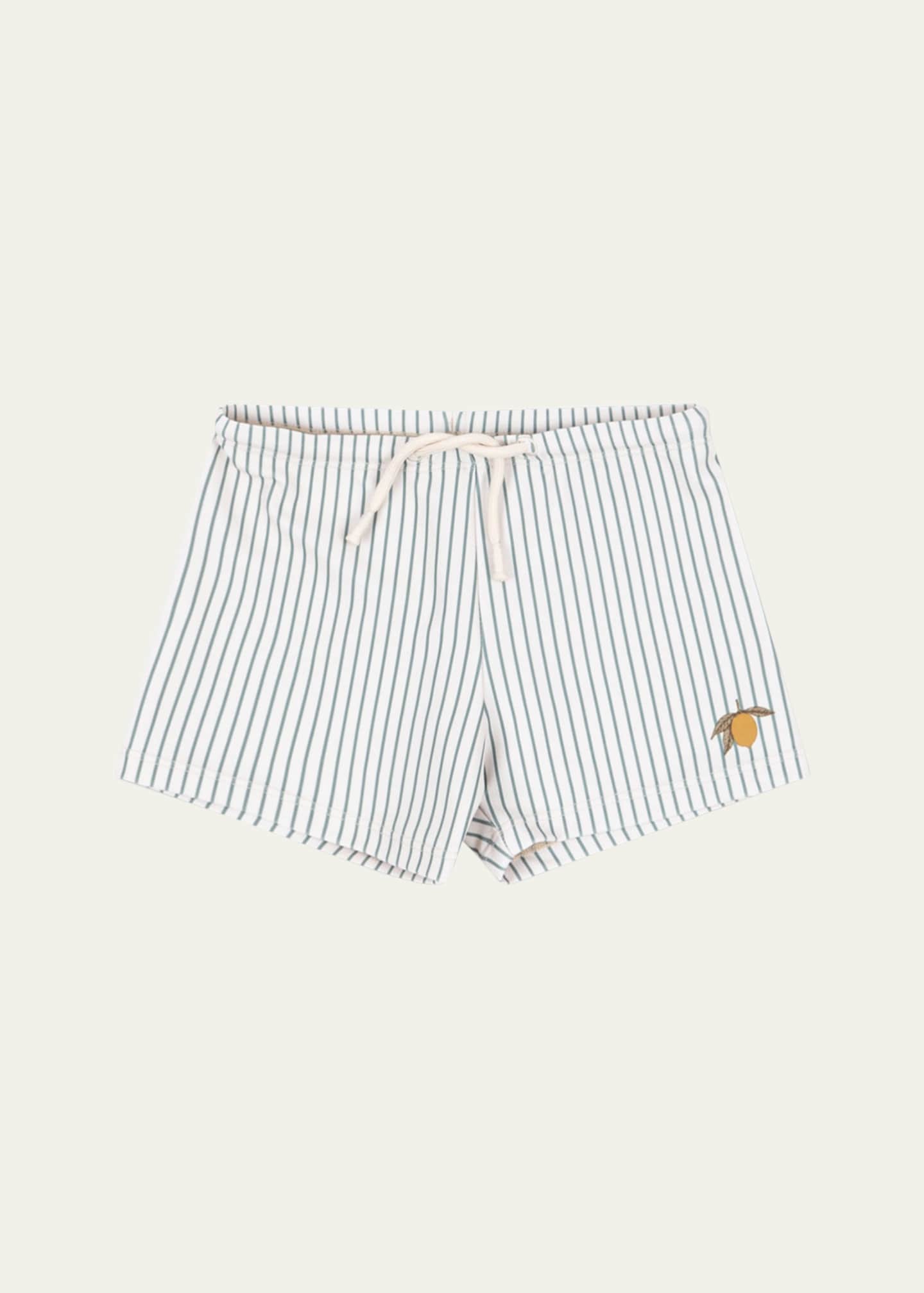 Konges Slojd Boy's Aster Striped Swim Trunks, Size 12M-6 Image 1 of 3