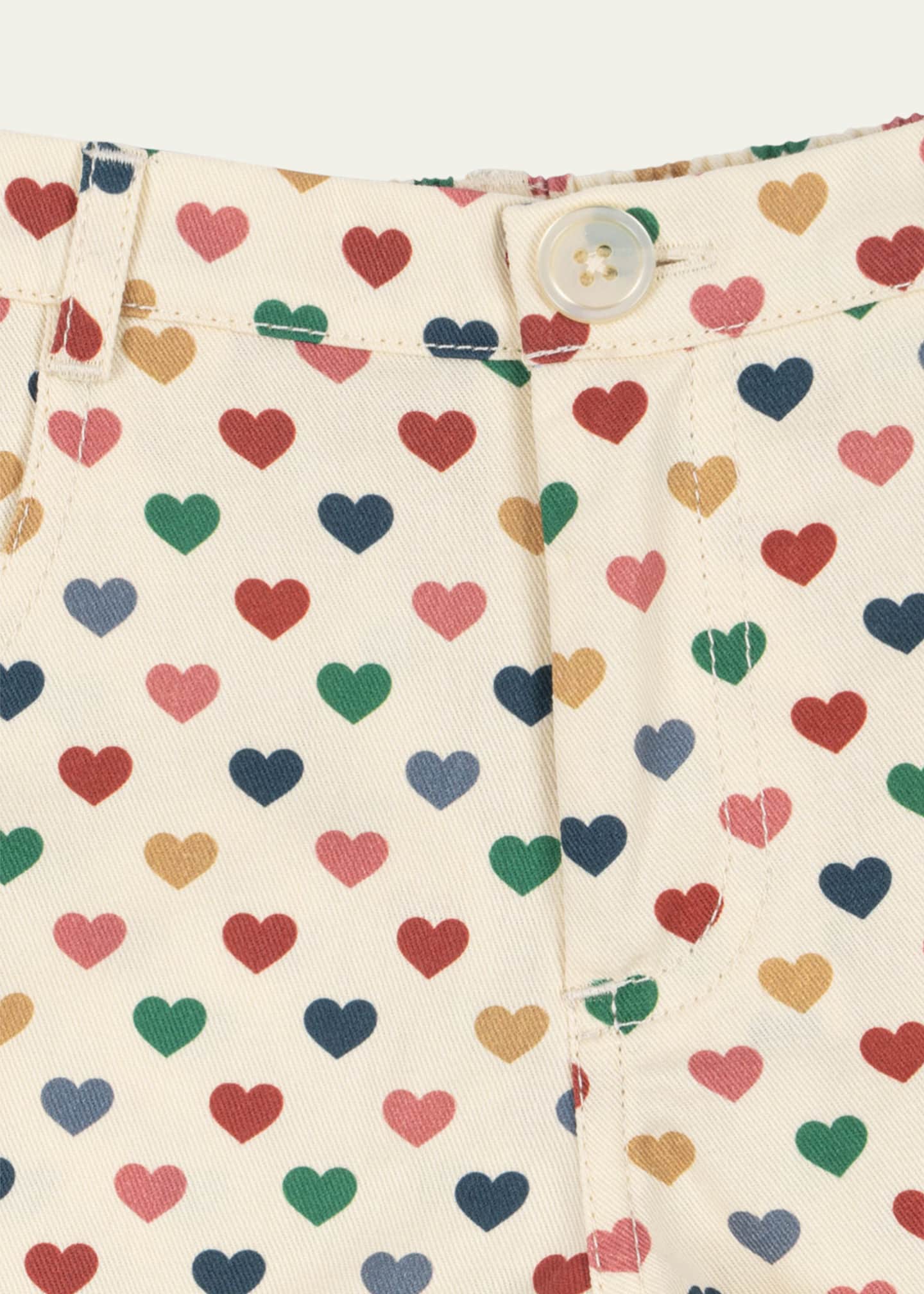 Konges Slojd Girl's Frankie Multicolor Heart-Print Shorts, Size 4-10 Image 3 of 3