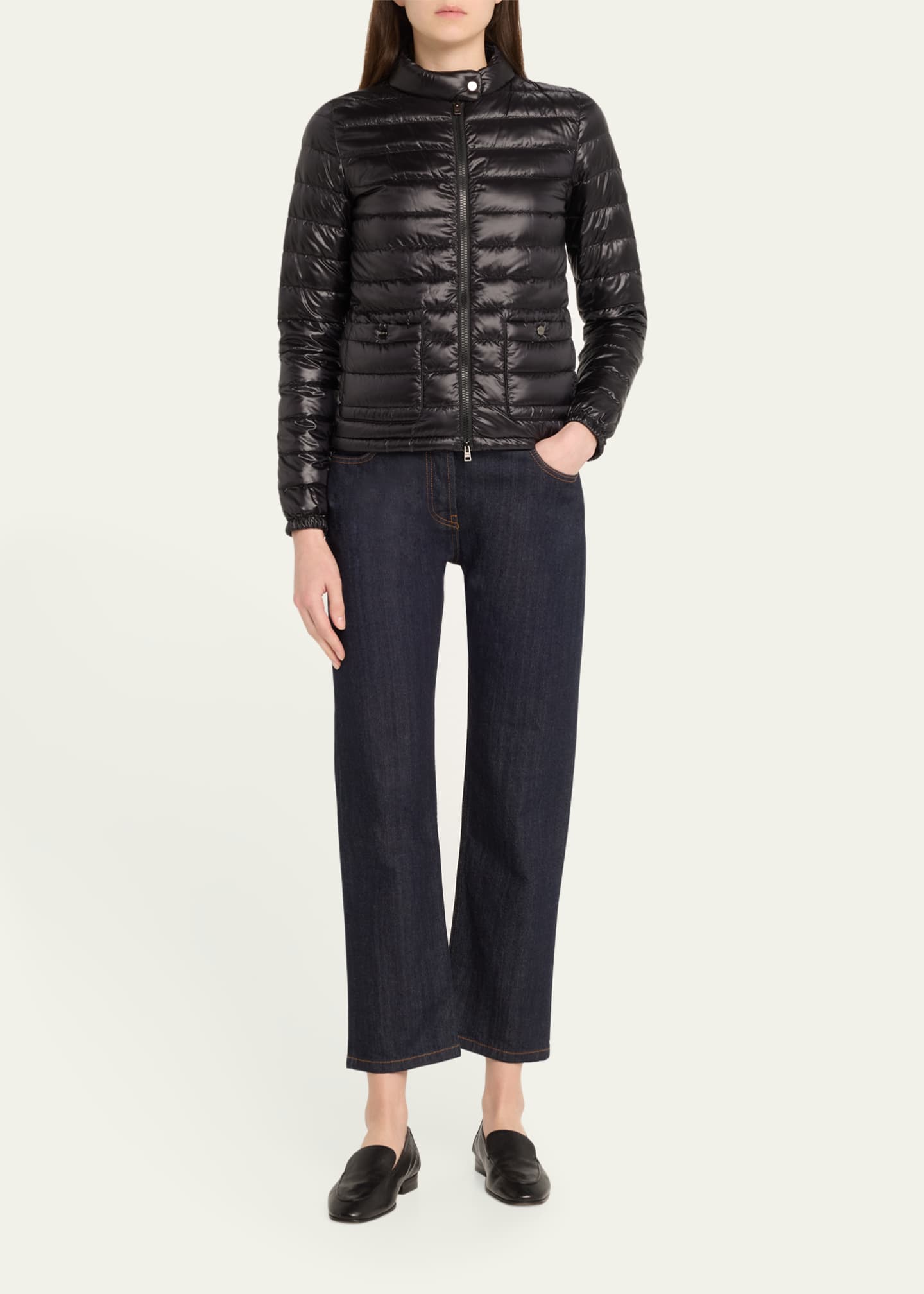 Herno Shiny Nylon Short Down Jacket Image 2 of 5