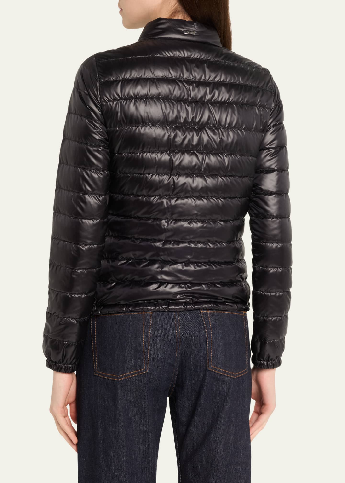 Herno Shiny Nylon Short Down Jacket Image 3 of 5