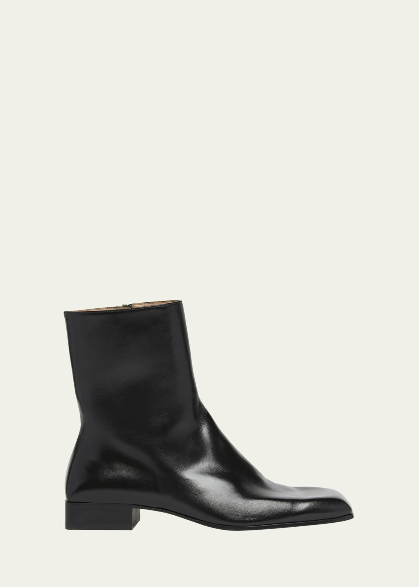 Bottega Veneta Men's Jim Zip Leather Ankle Boots Image 1 of 6