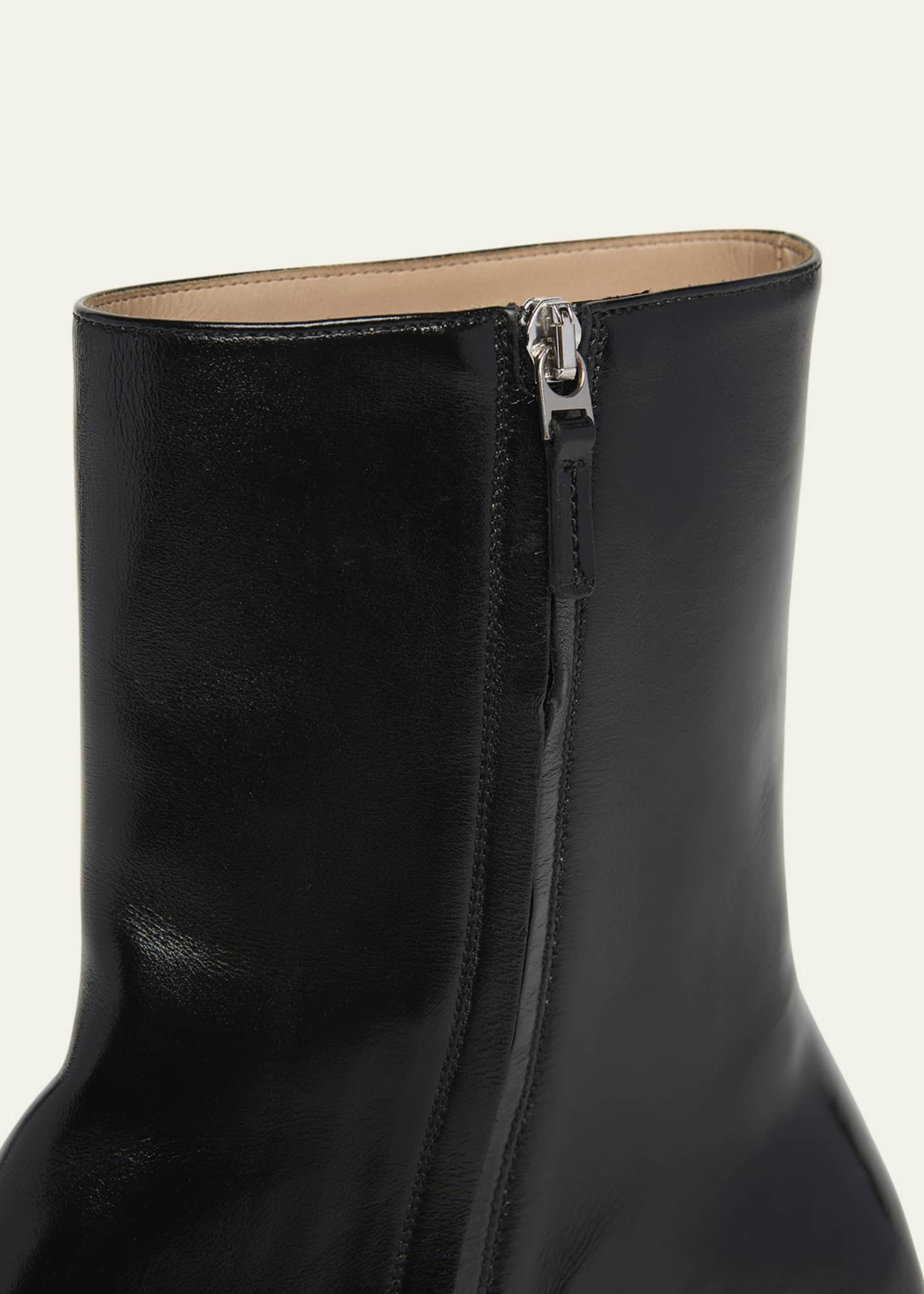 Bottega Veneta Men's Jim Zip Leather Ankle Boots Image 5 of 6